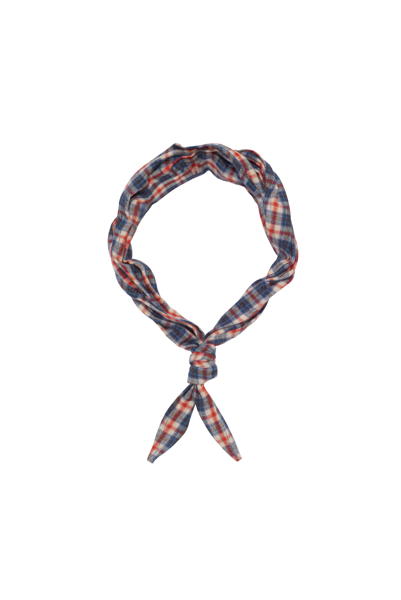 Axel Checked Gathered Scarf