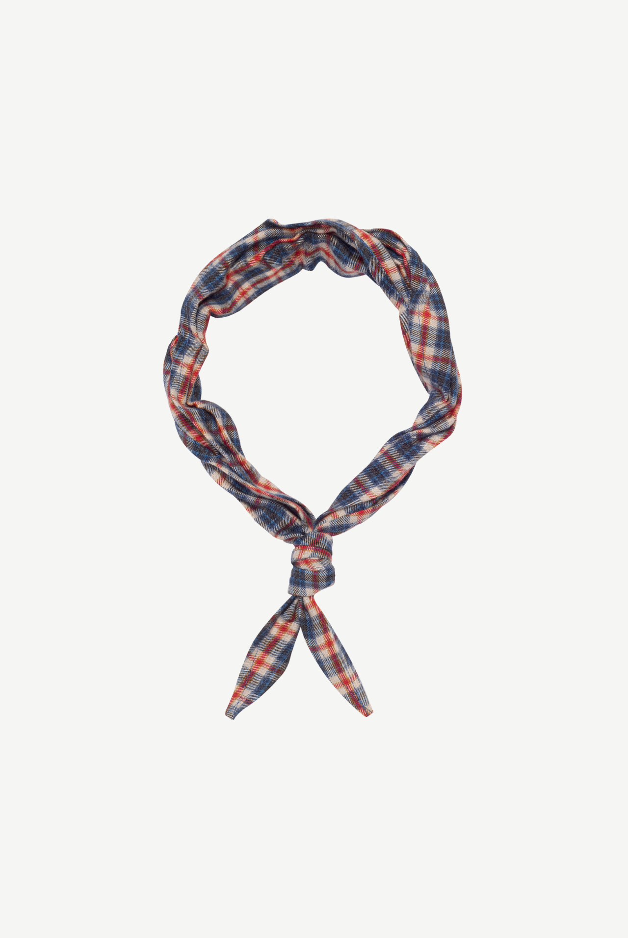 Axel Checked Gathered Scarf