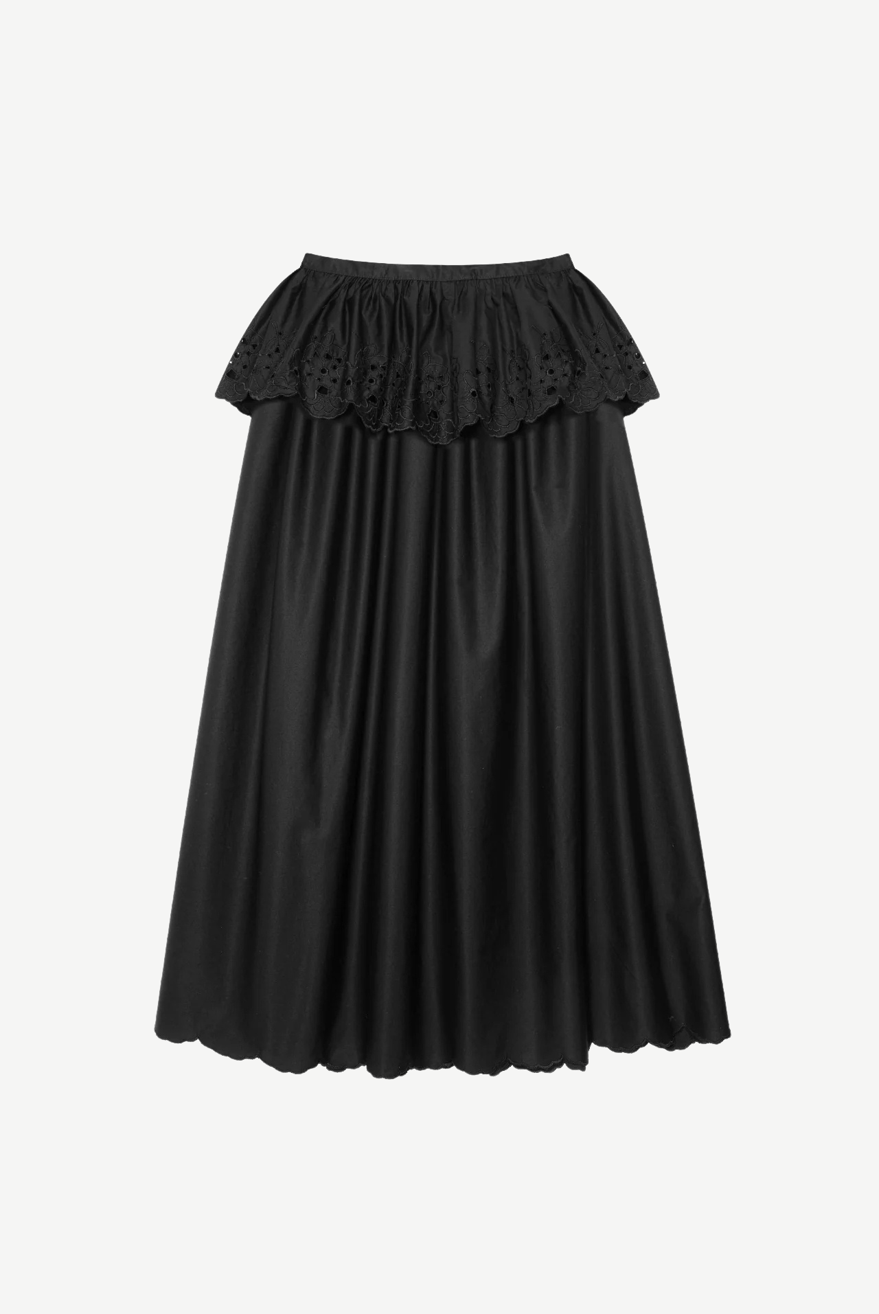 Francisco Skirt with detachable peplum - black