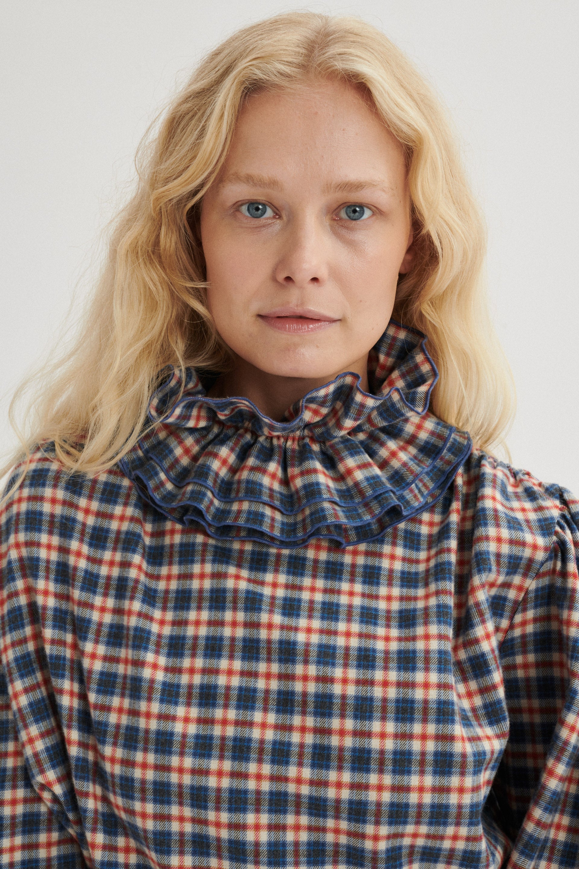 Malo Checked Shirt With Frills