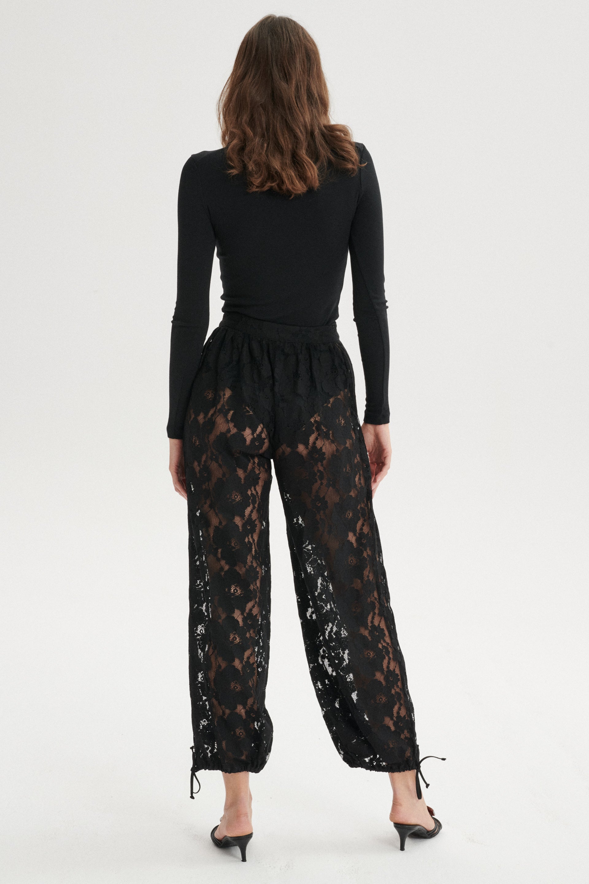 Eden Lace Baloon Pants With Detachable Peplum