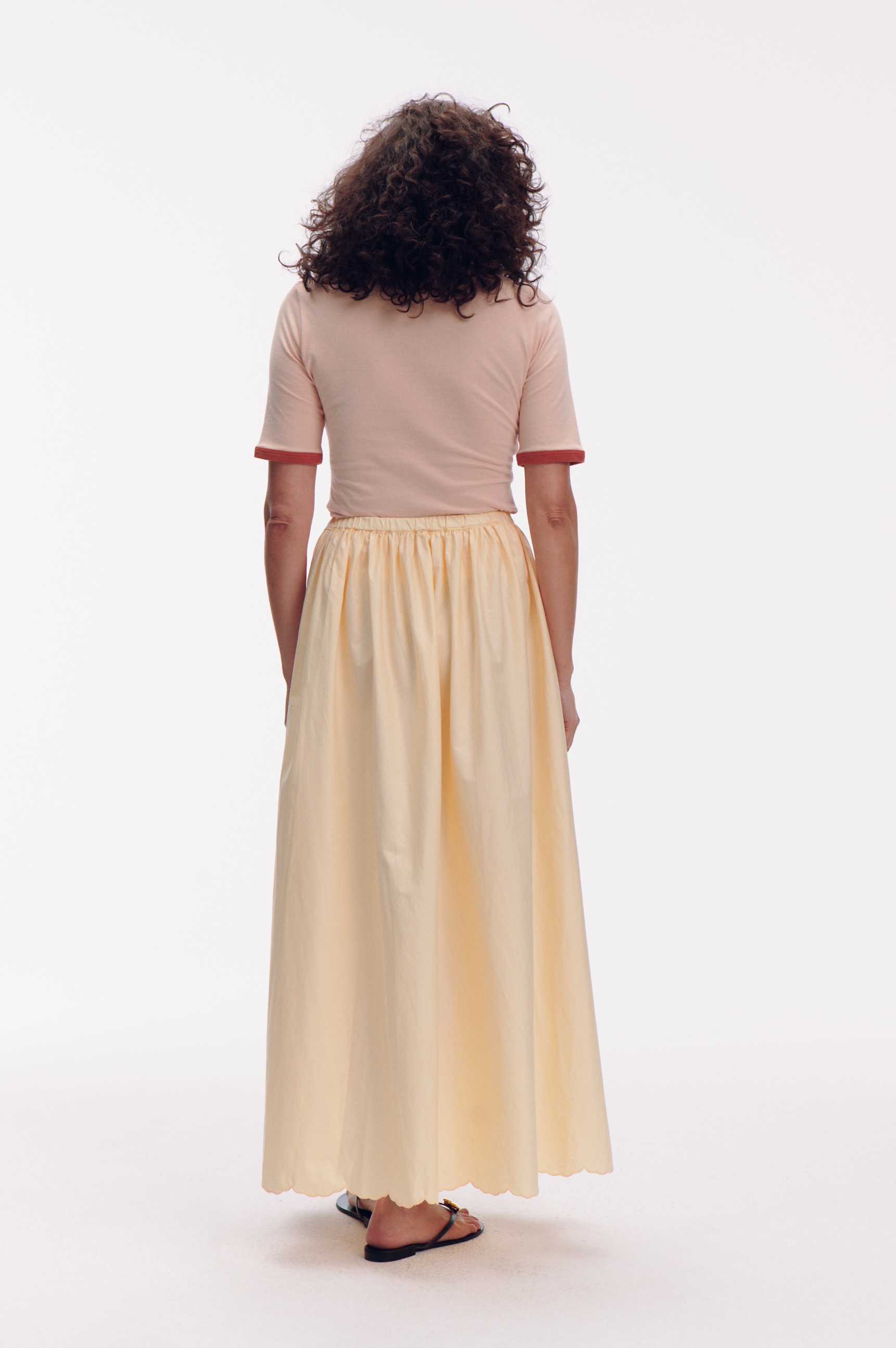 Francisco Skirt with detachable peplum - yellow