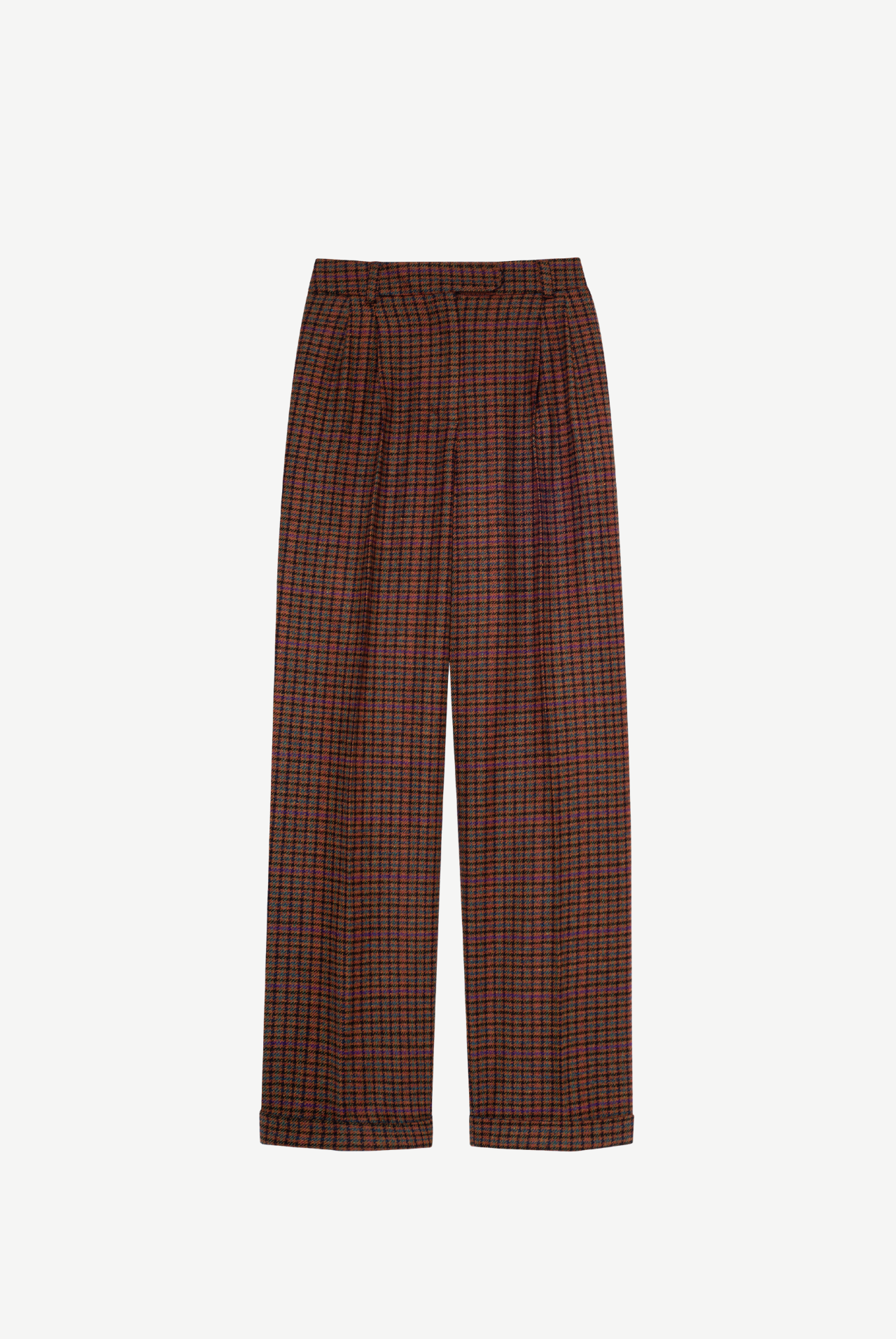 Miki High-Waist Pleaded Wool Trousers