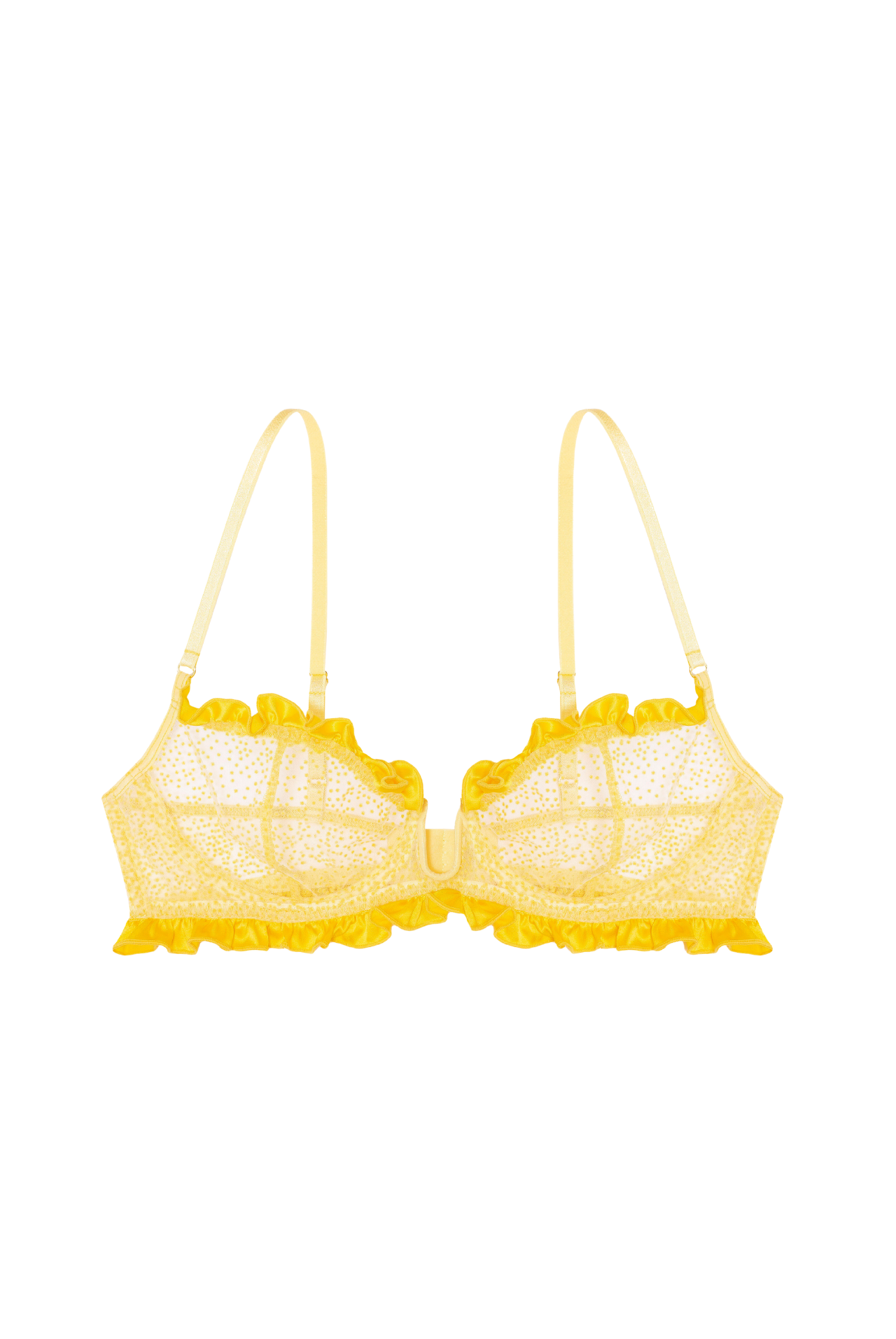 MIMOSA Underwire Bra with Frills and Silk – Le Petit Trou USD