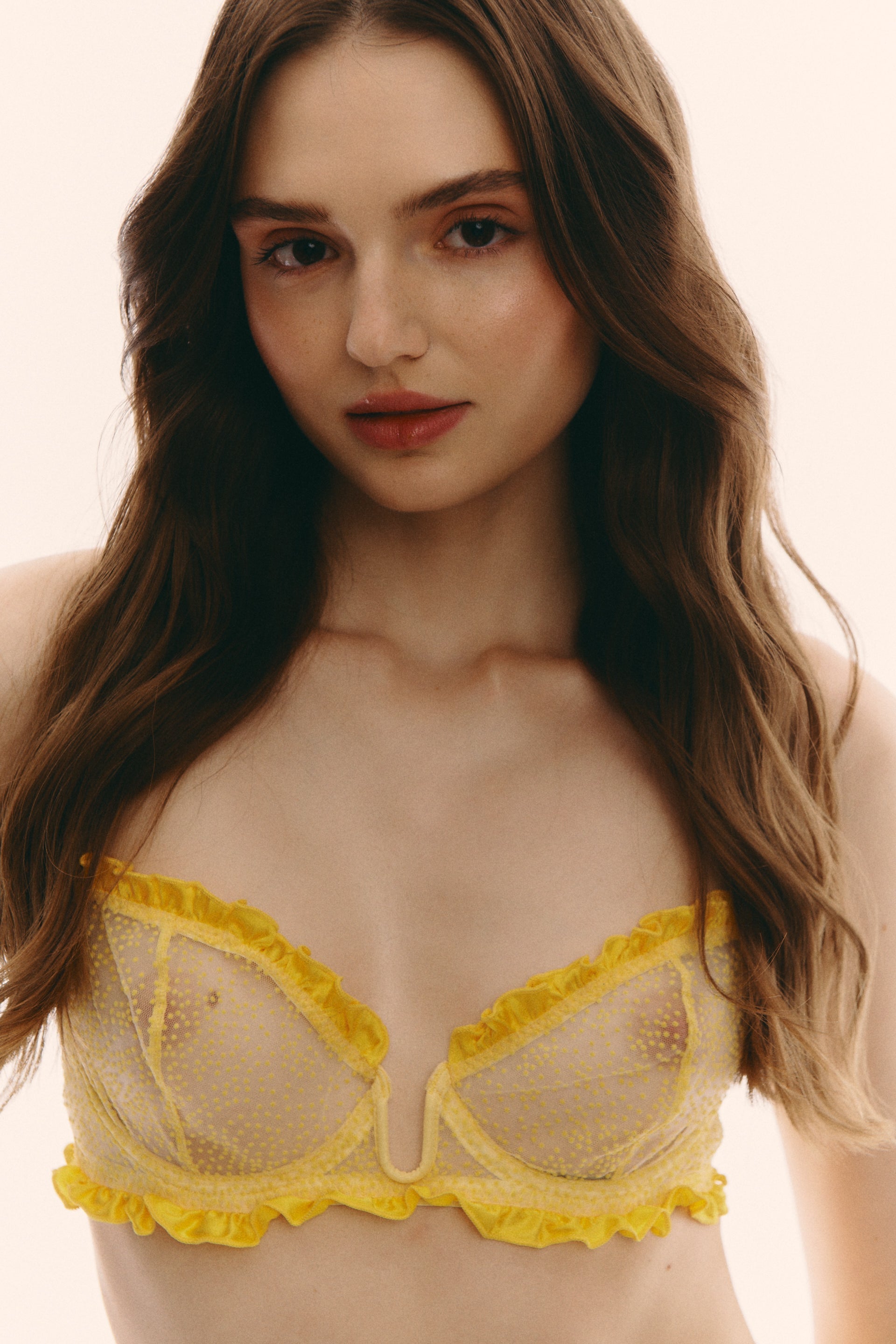 MIMOSA Underwire Bra with Frills and Silk – Le Petit Trou USD