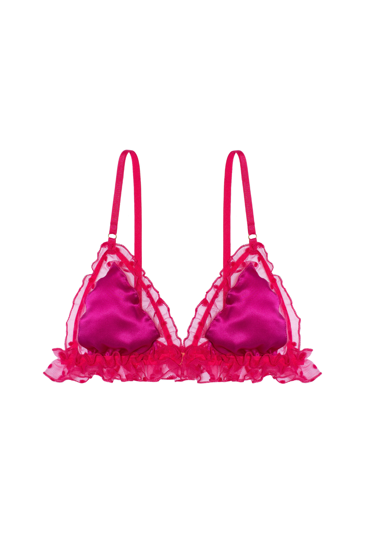 FRAMBOISE Underwire Bra with Frills and Silk – Le Petit Trou EN