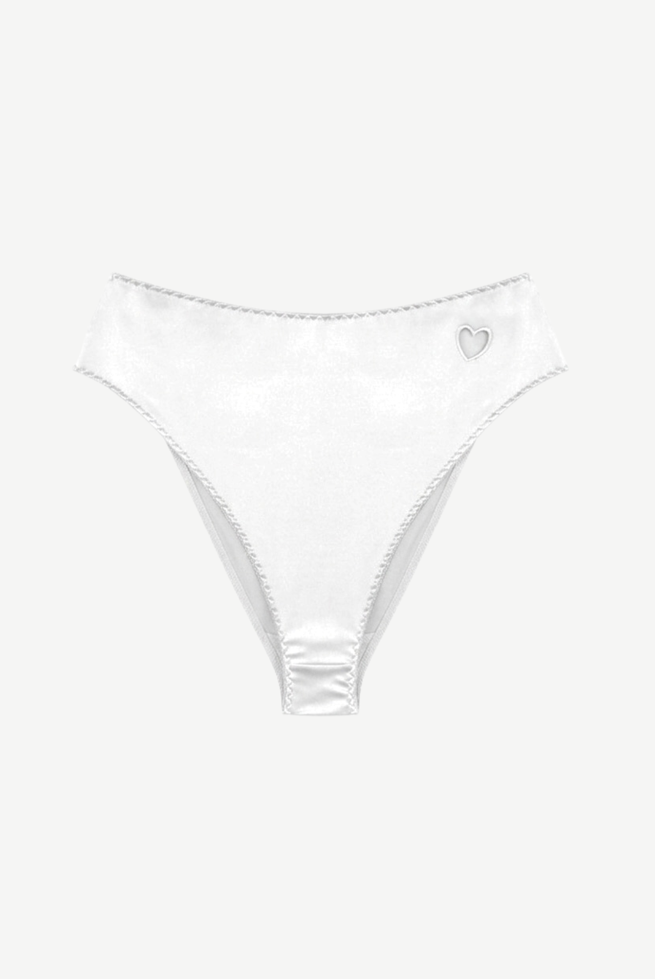 MADONNA high waist satin briefs - white