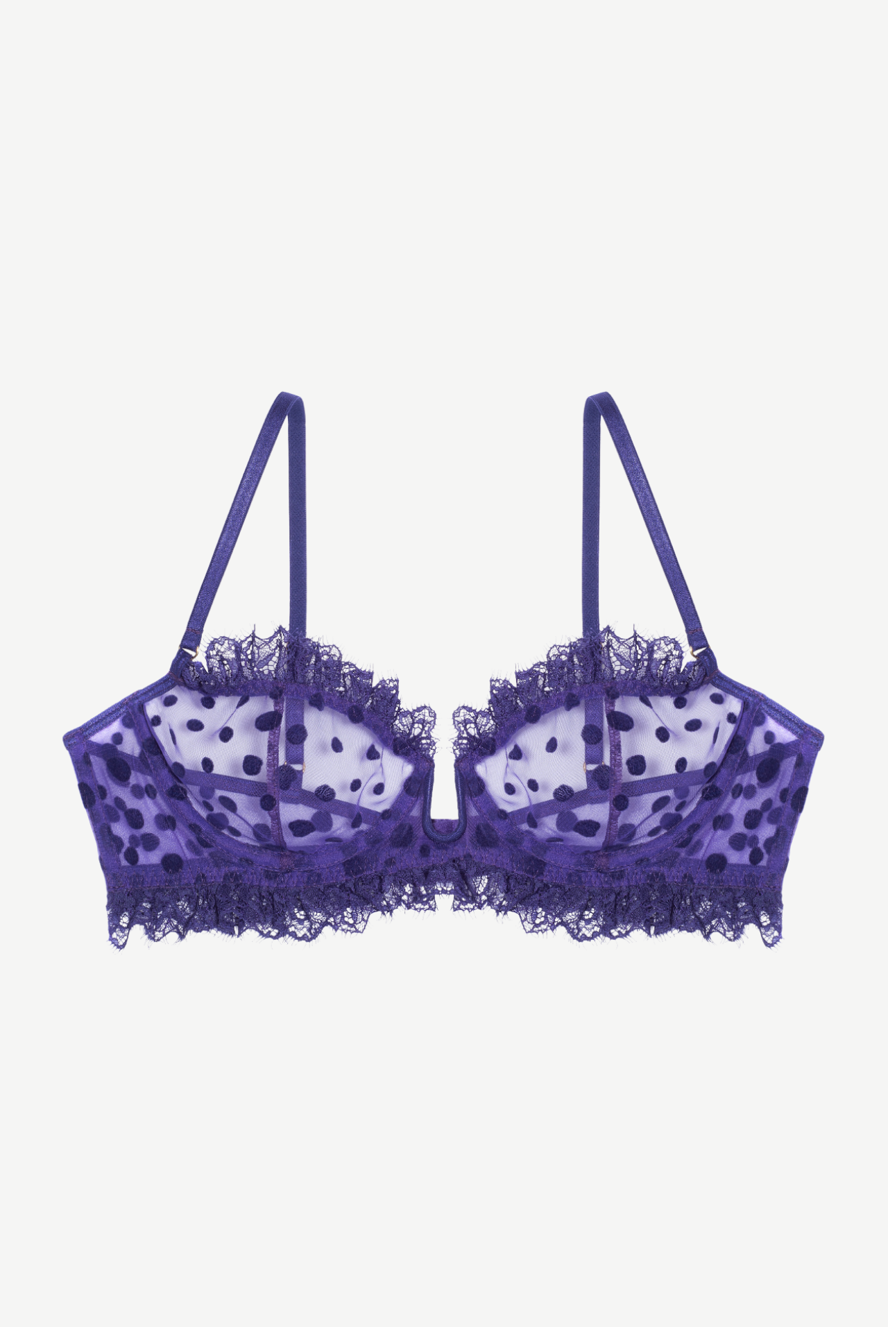 PRUNE U-shaped Underwire Bra with Frills