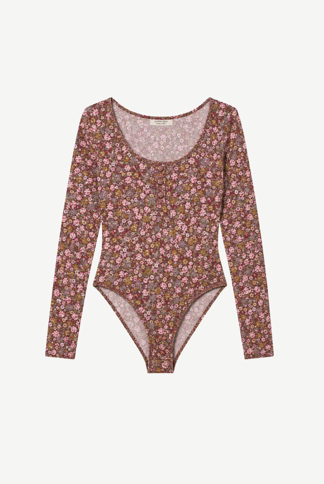 Gilles Floral Cotton Bodysuit with Bottom Snaps