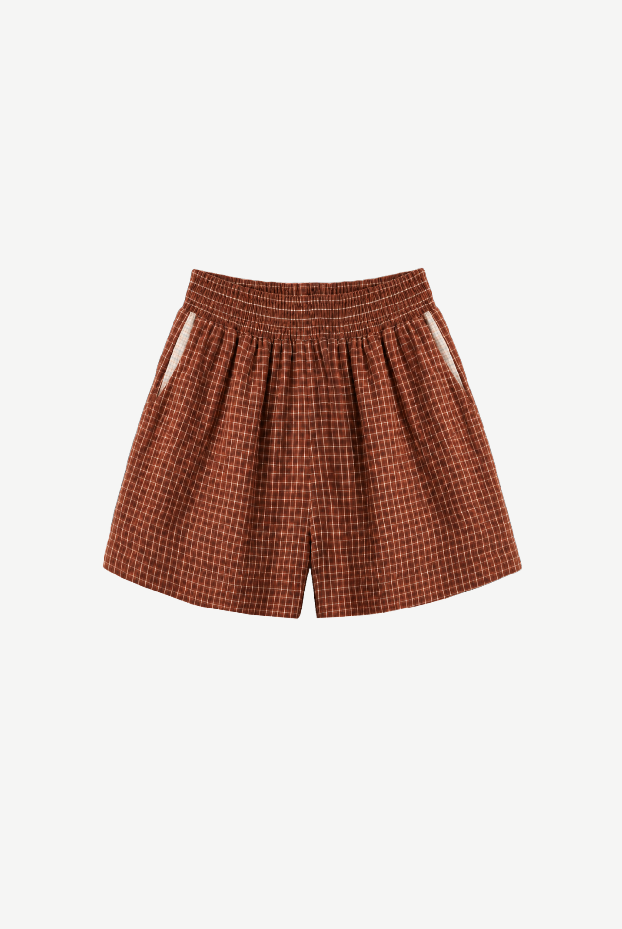 Roger Organic Cotton Check Shorts with Contrast Pockets