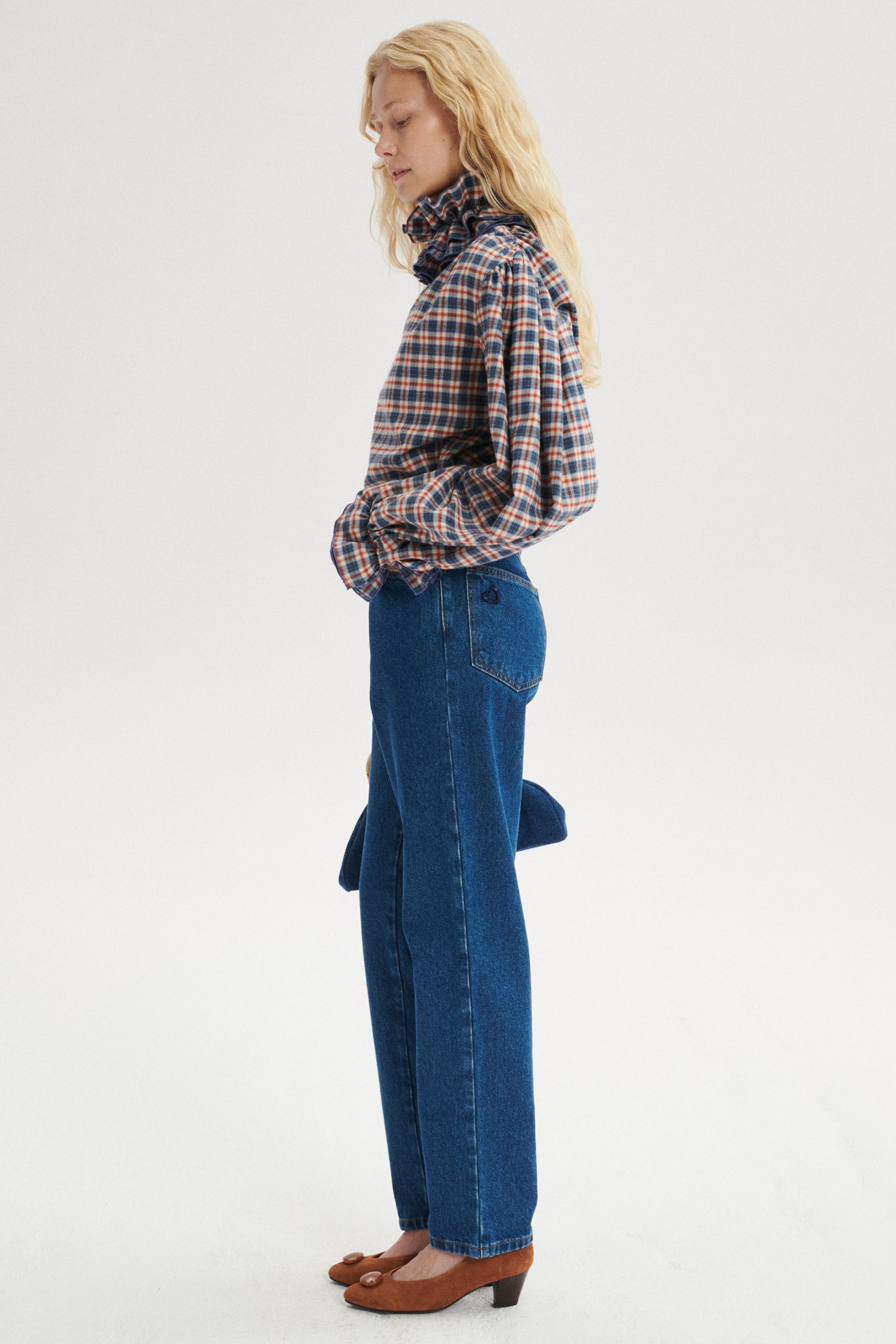 Malo Checked Shirt With Frills