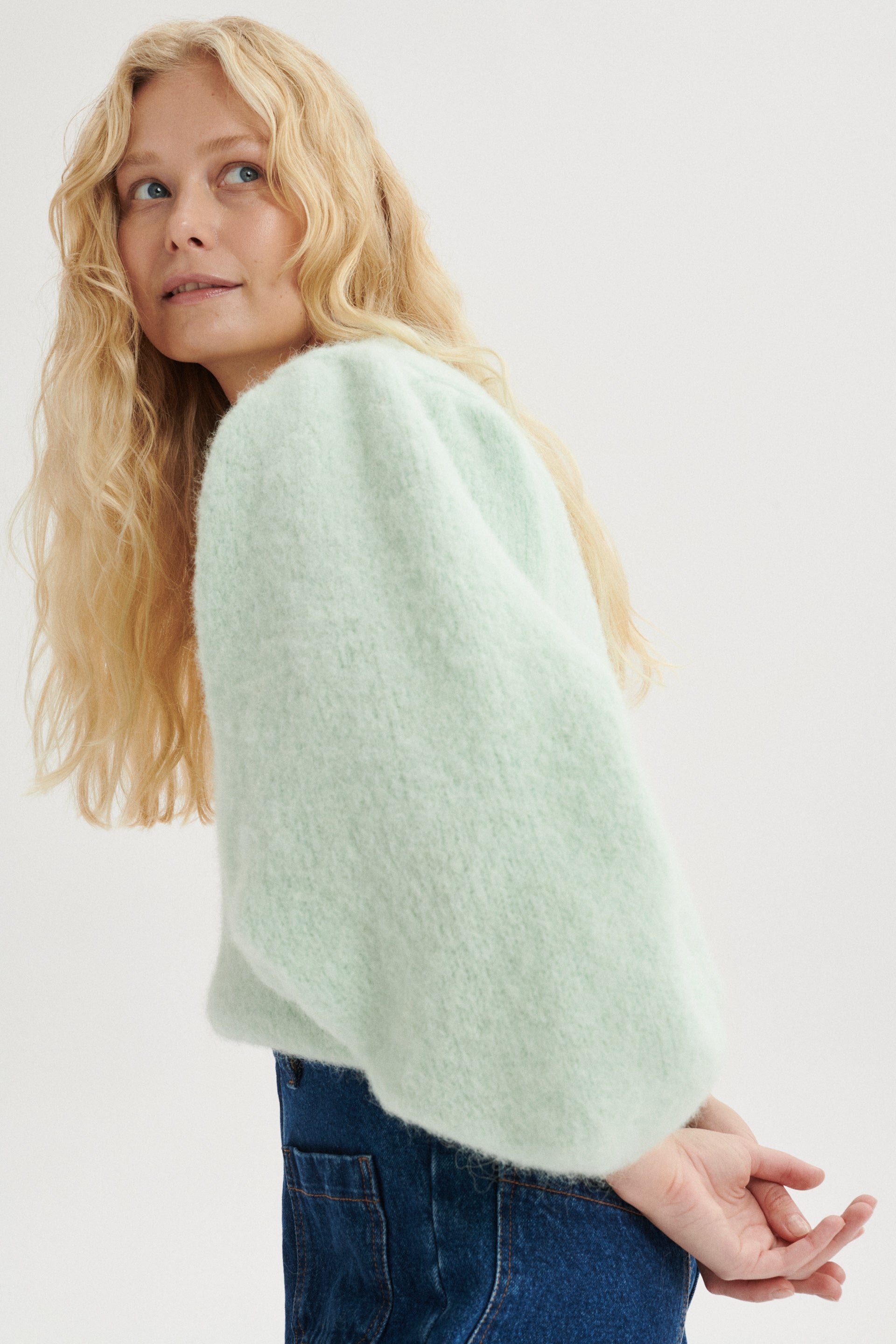 Carl Alpaca One-Shoulder Sweater