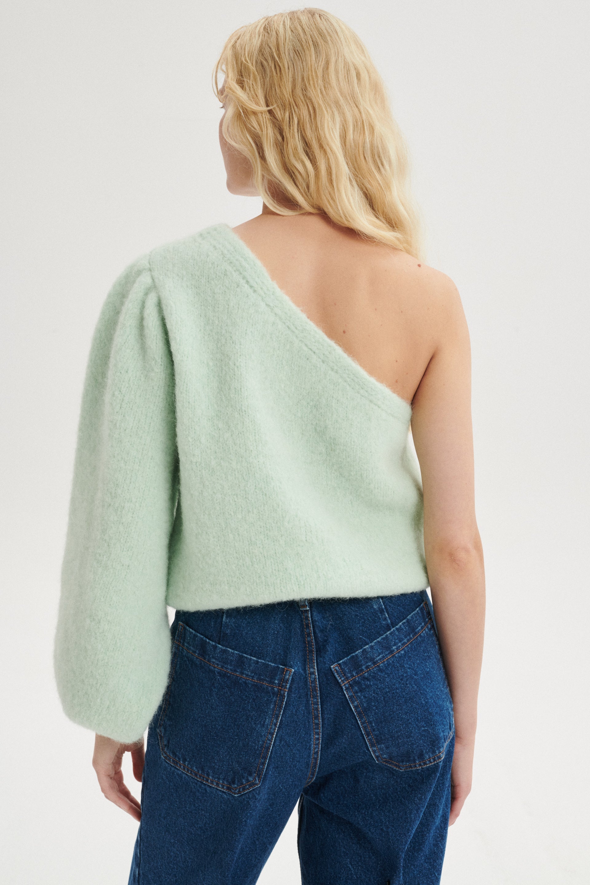 Carl Alpaca One-Shoulder Sweater