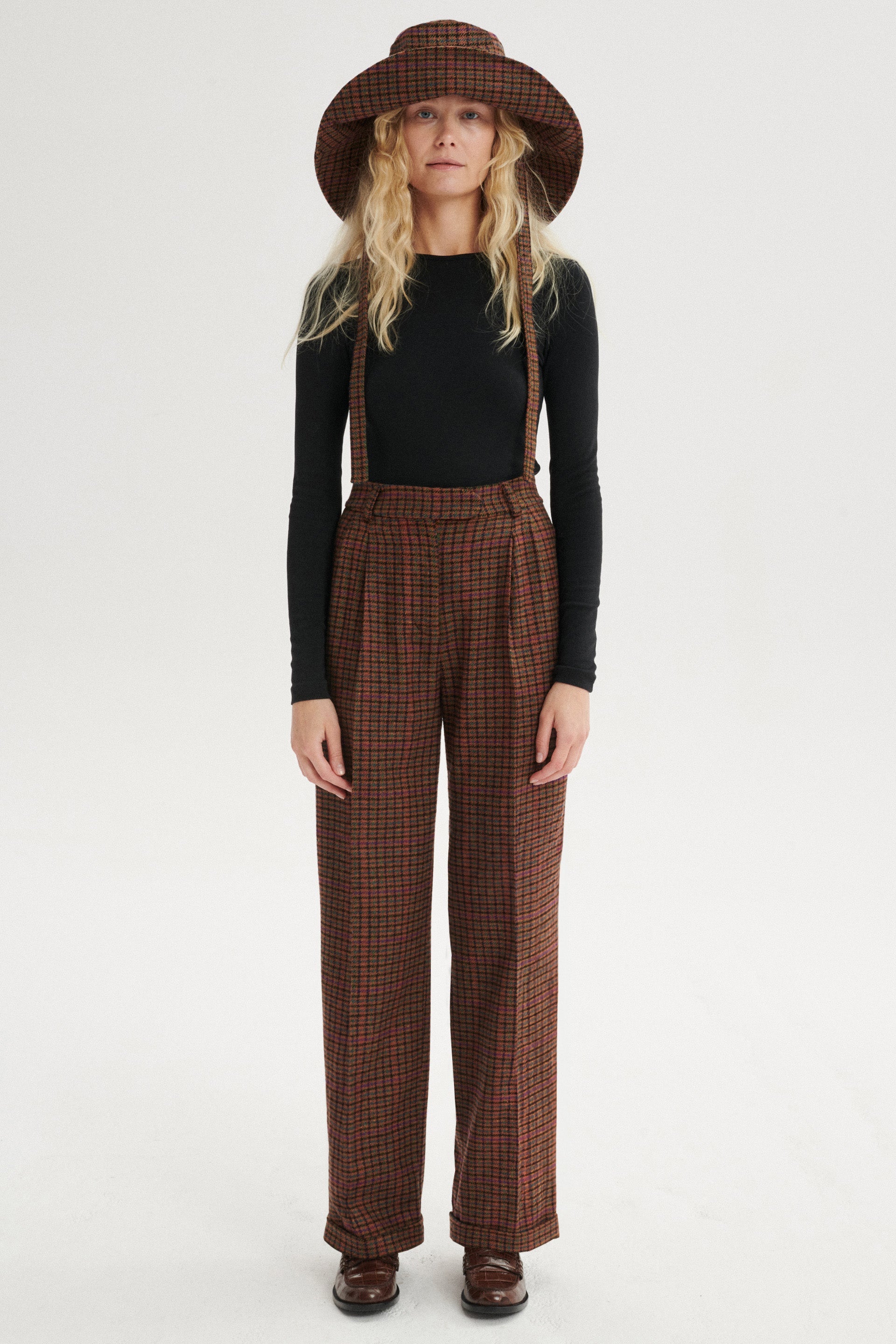 Miki High-Waist Pleated Wool Trousers