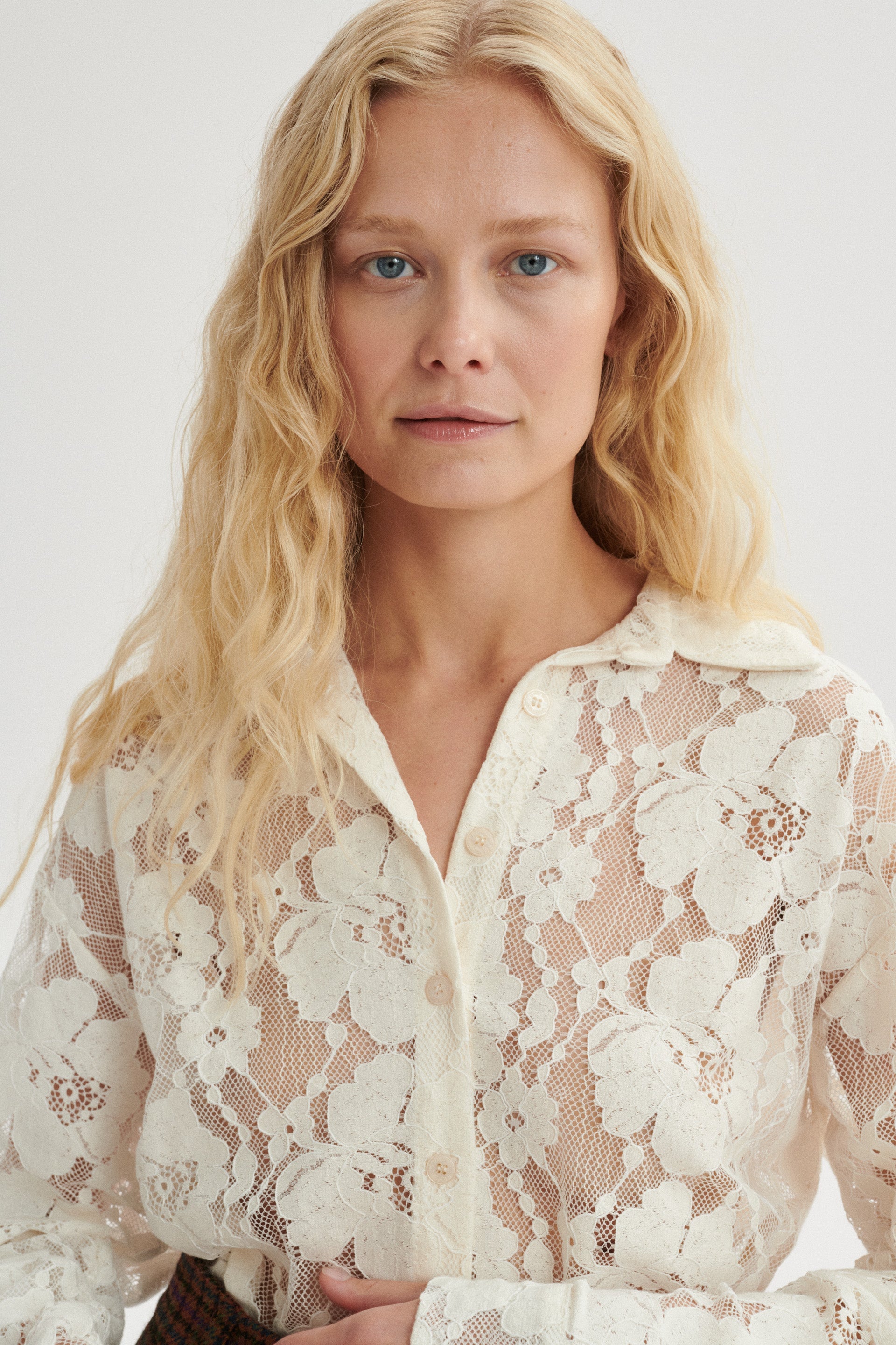 Jules Lace Tie Neck Shirt