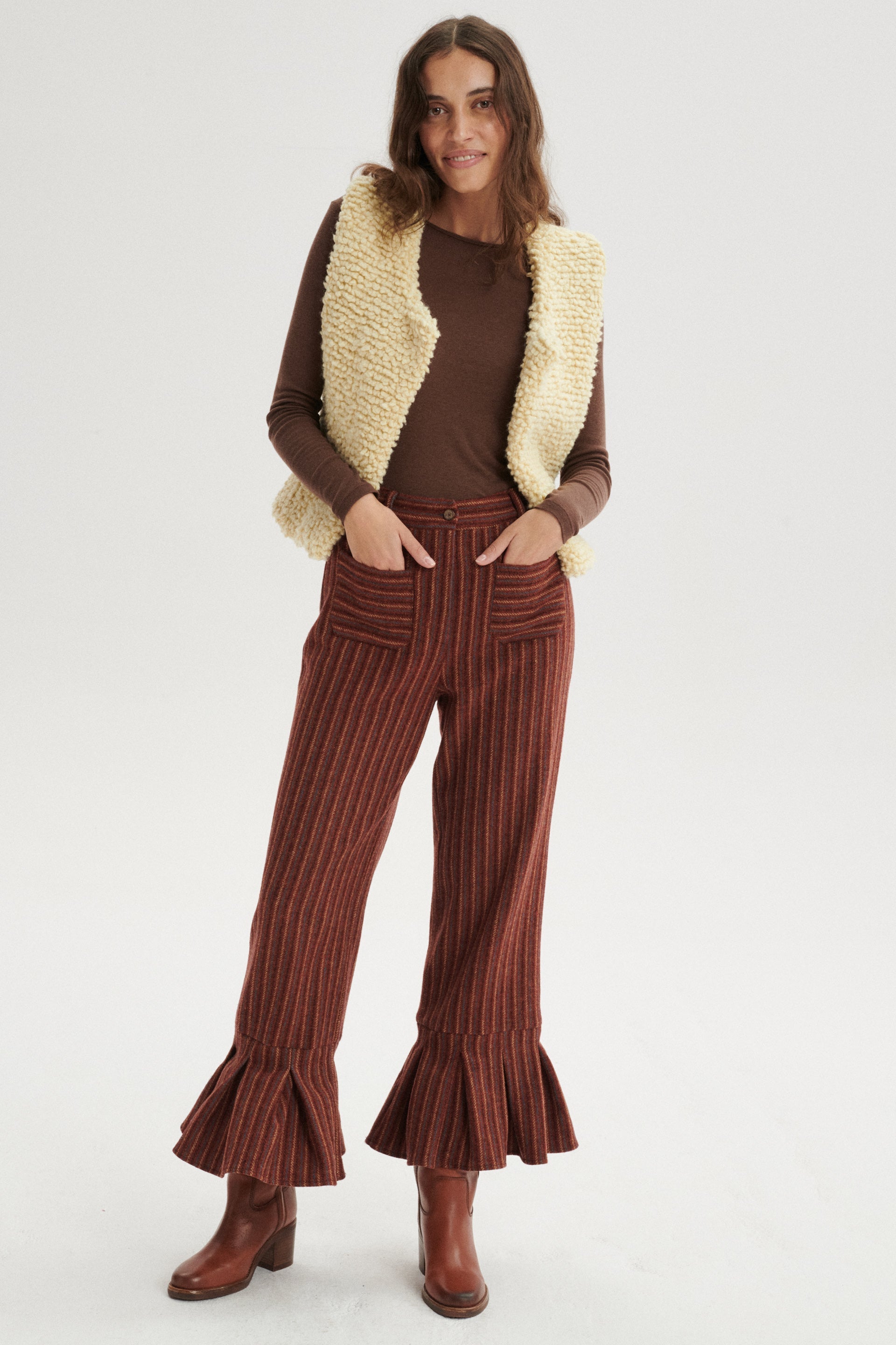 Lucien High-Waist Wool Pants
