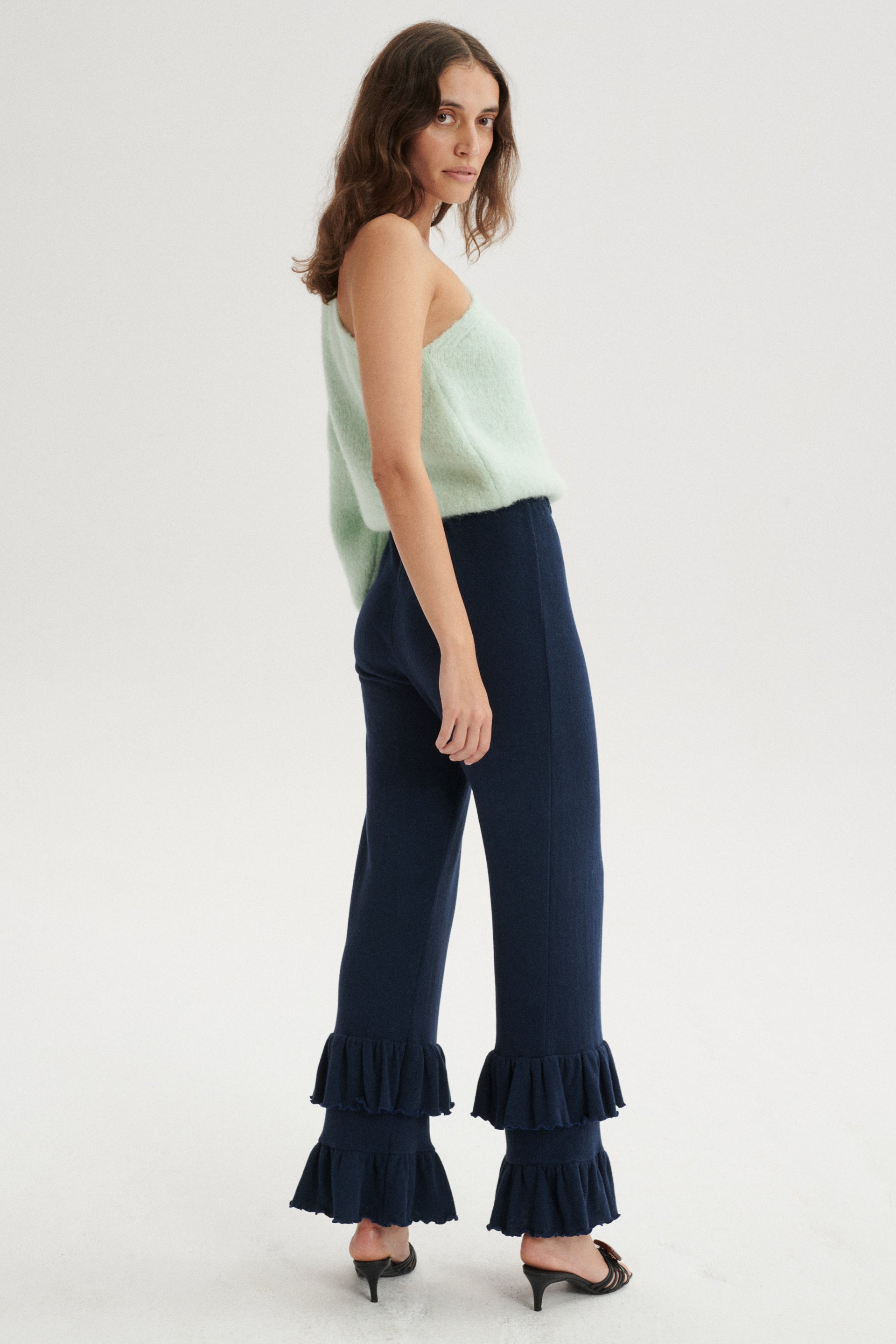 Carl Alpaca One-Shoulder Sweater