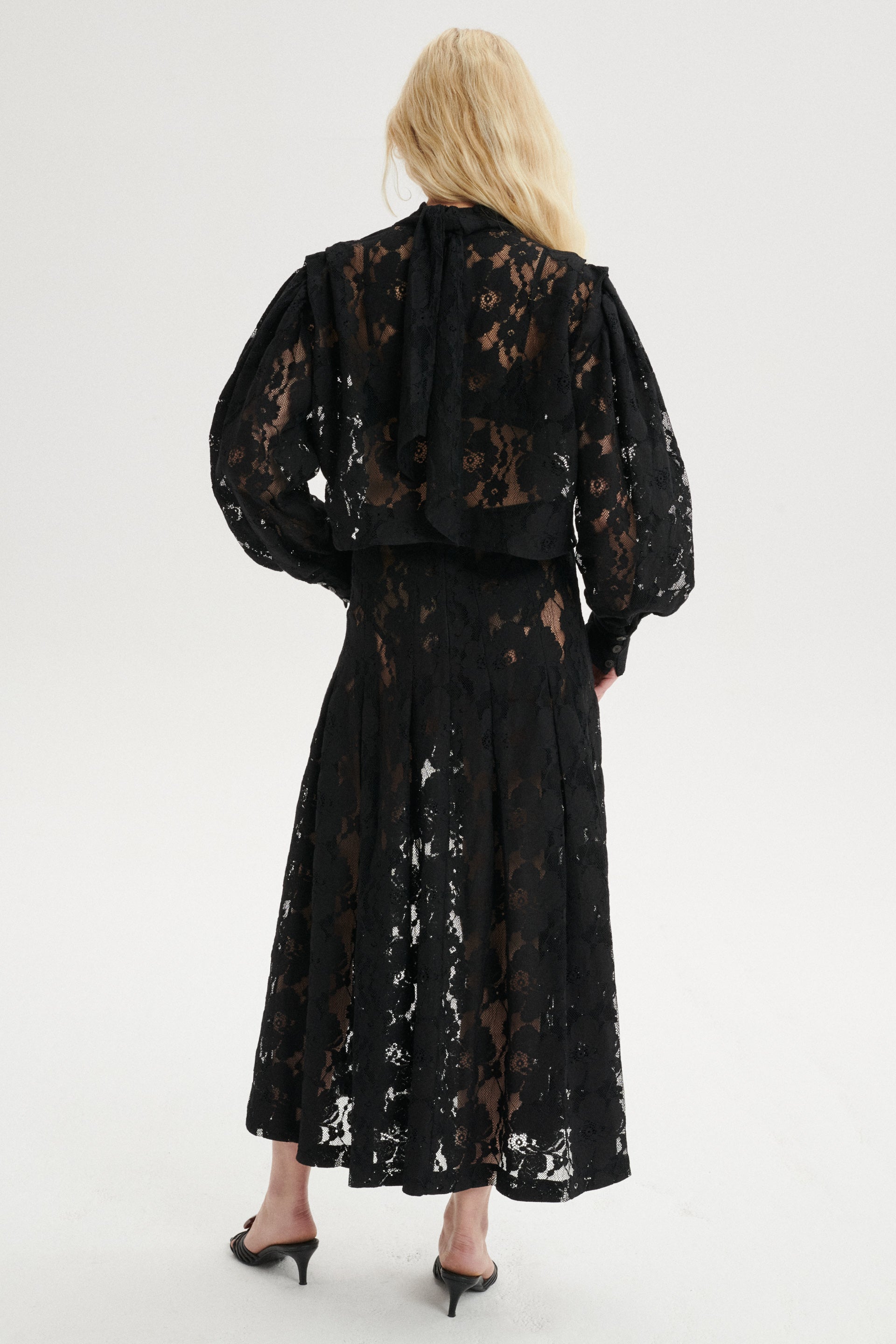 Arthur Lace Maxi Skirt - black
