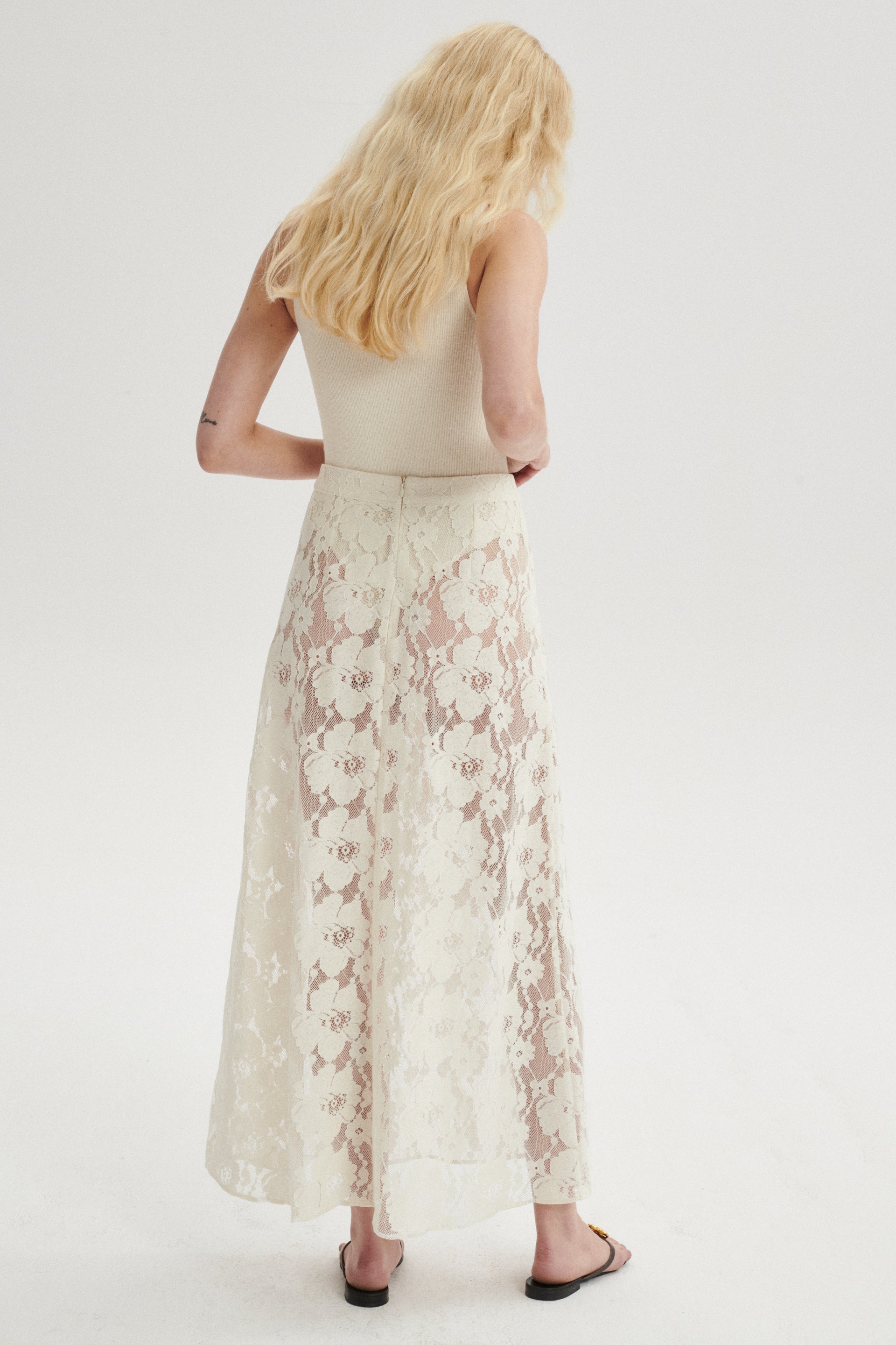 Bernard Maxi Lace Skirt With Detachable Peplum