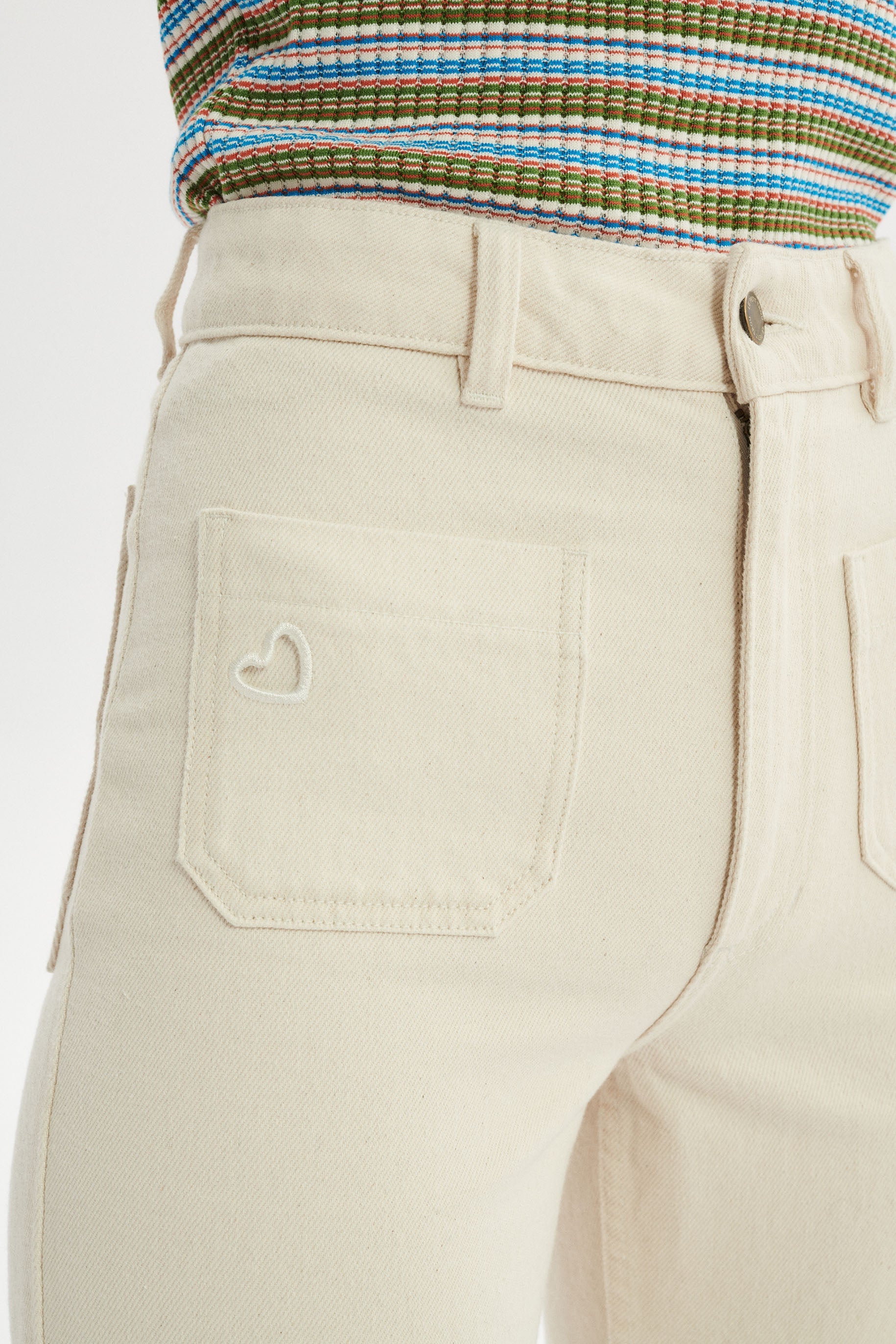 Florian High-Rise Flared Jeans With Front Pockets