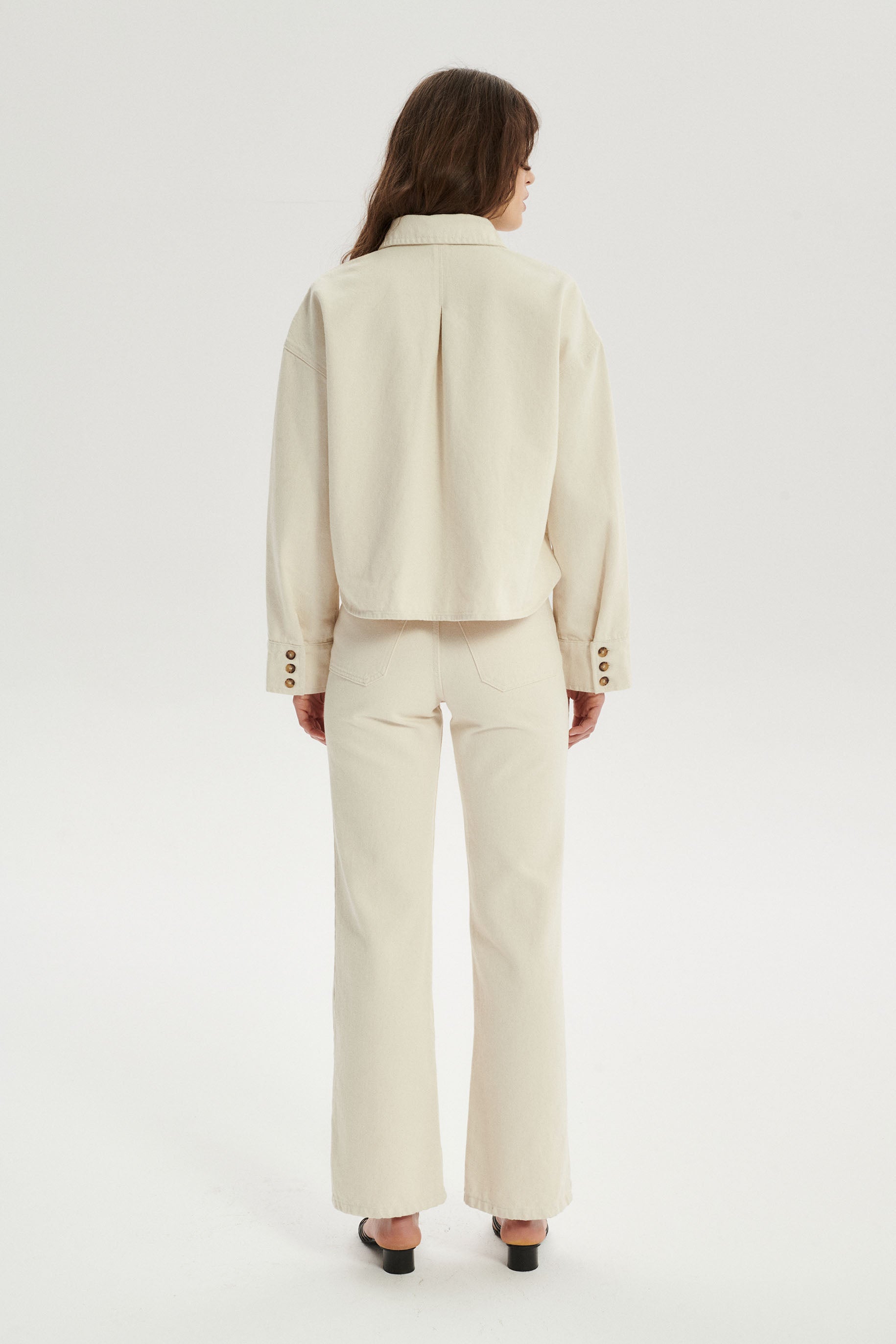 Florian High-Rise Flared Jeans With Front Pockets