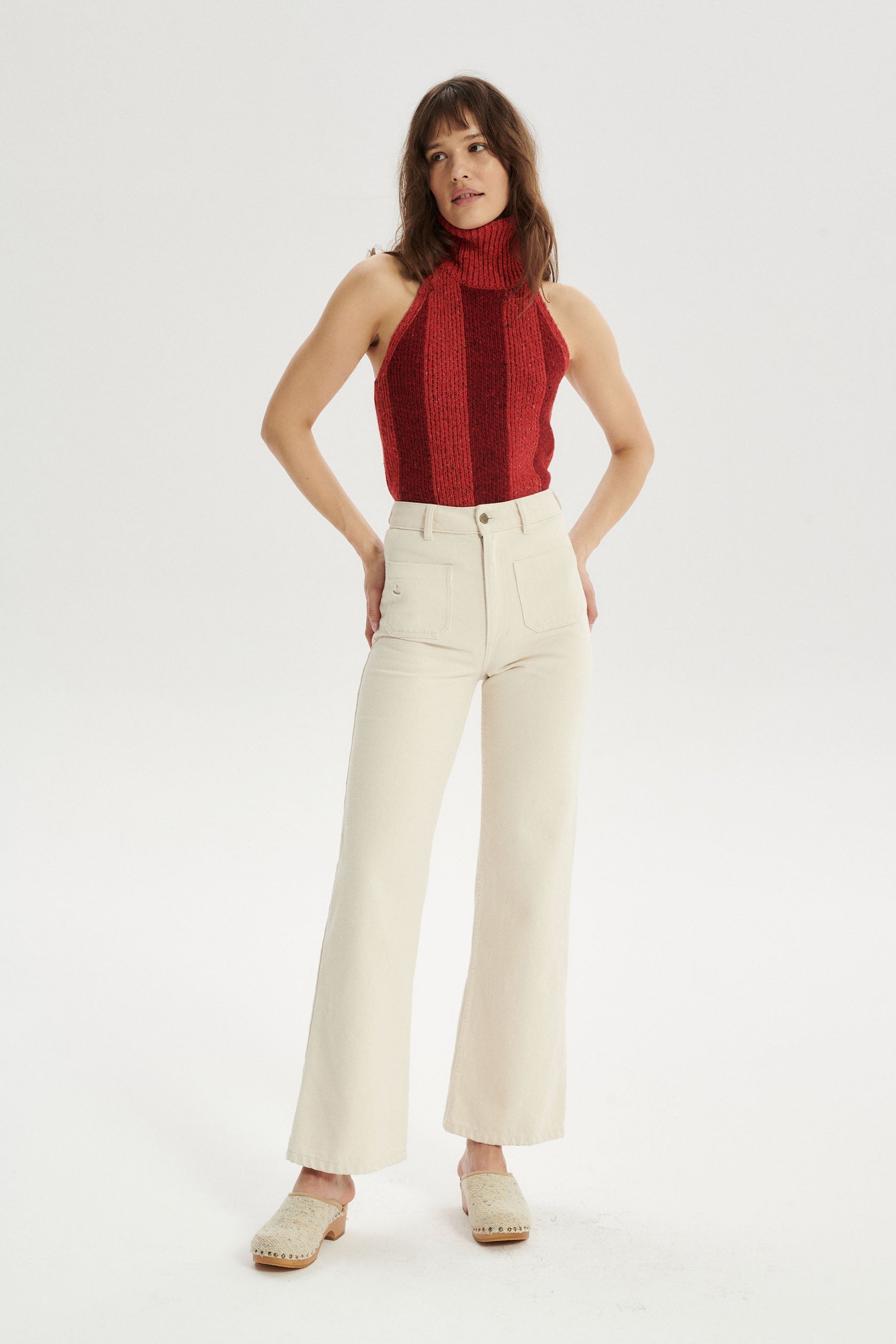Lola Wool Open-Back Turtleneck