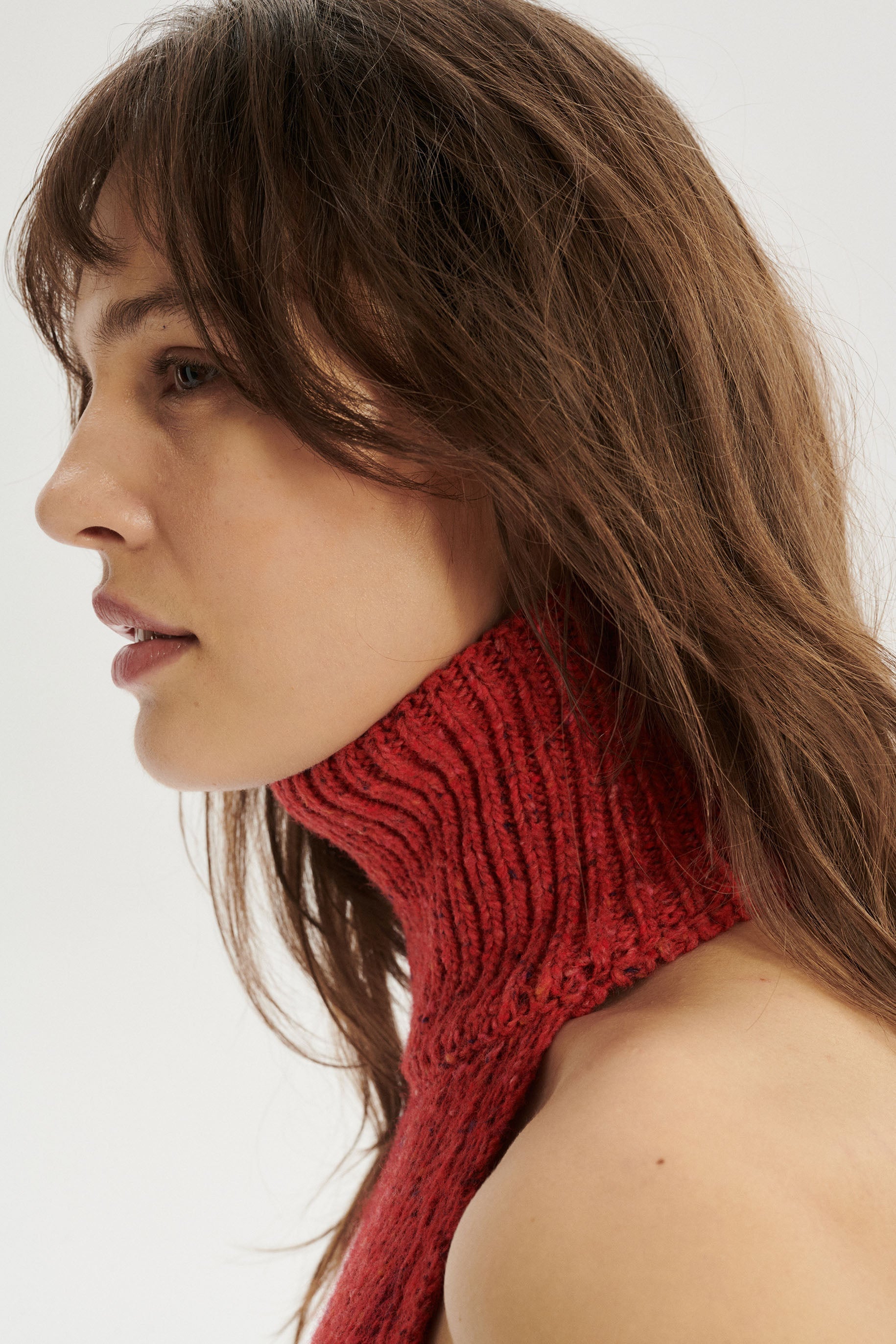 Lola Wool Open-Back Turtleneck