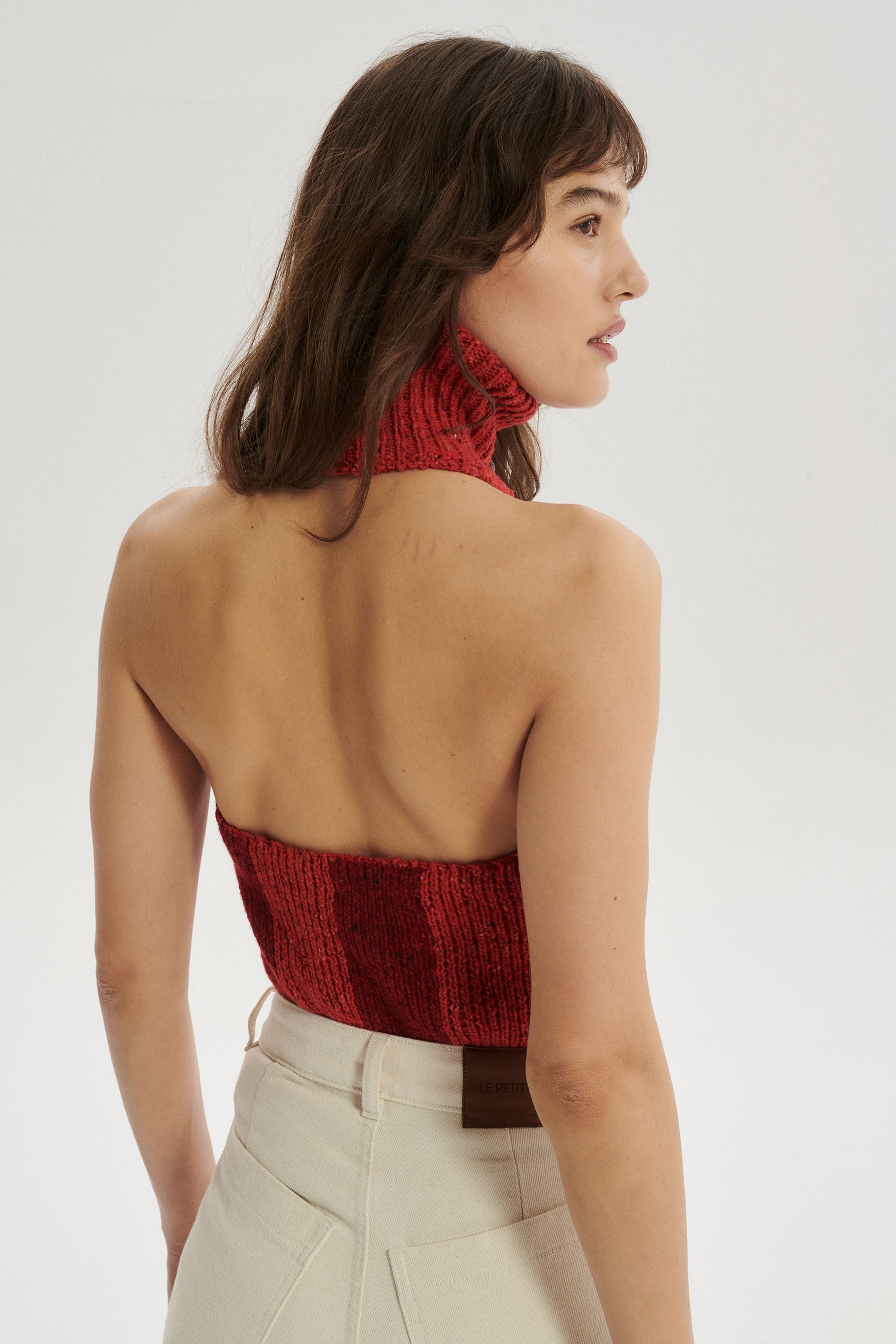 Lola Wool Open-Back Turtleneck