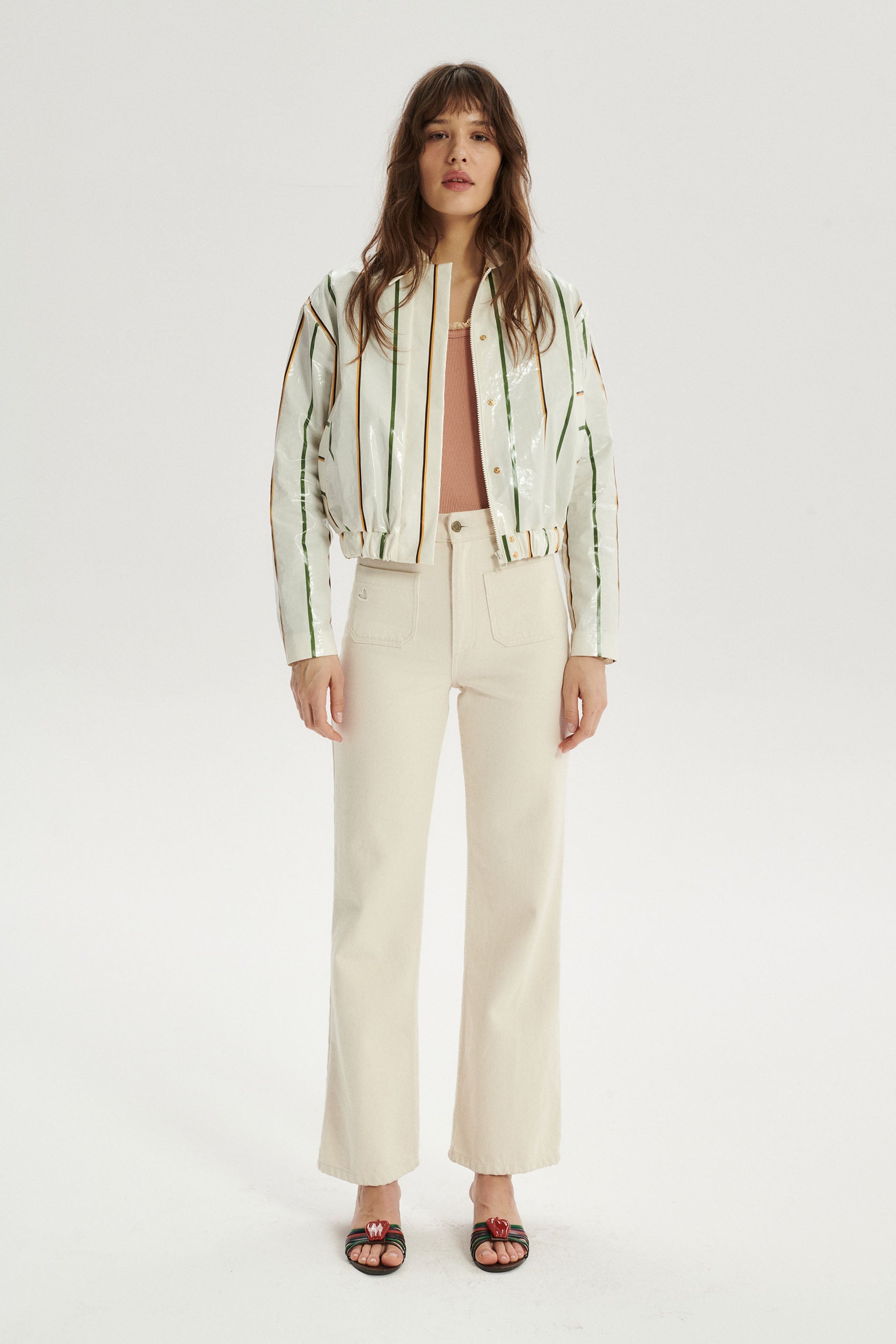 Florian High-Rise Flared Jeans With Front Pockets