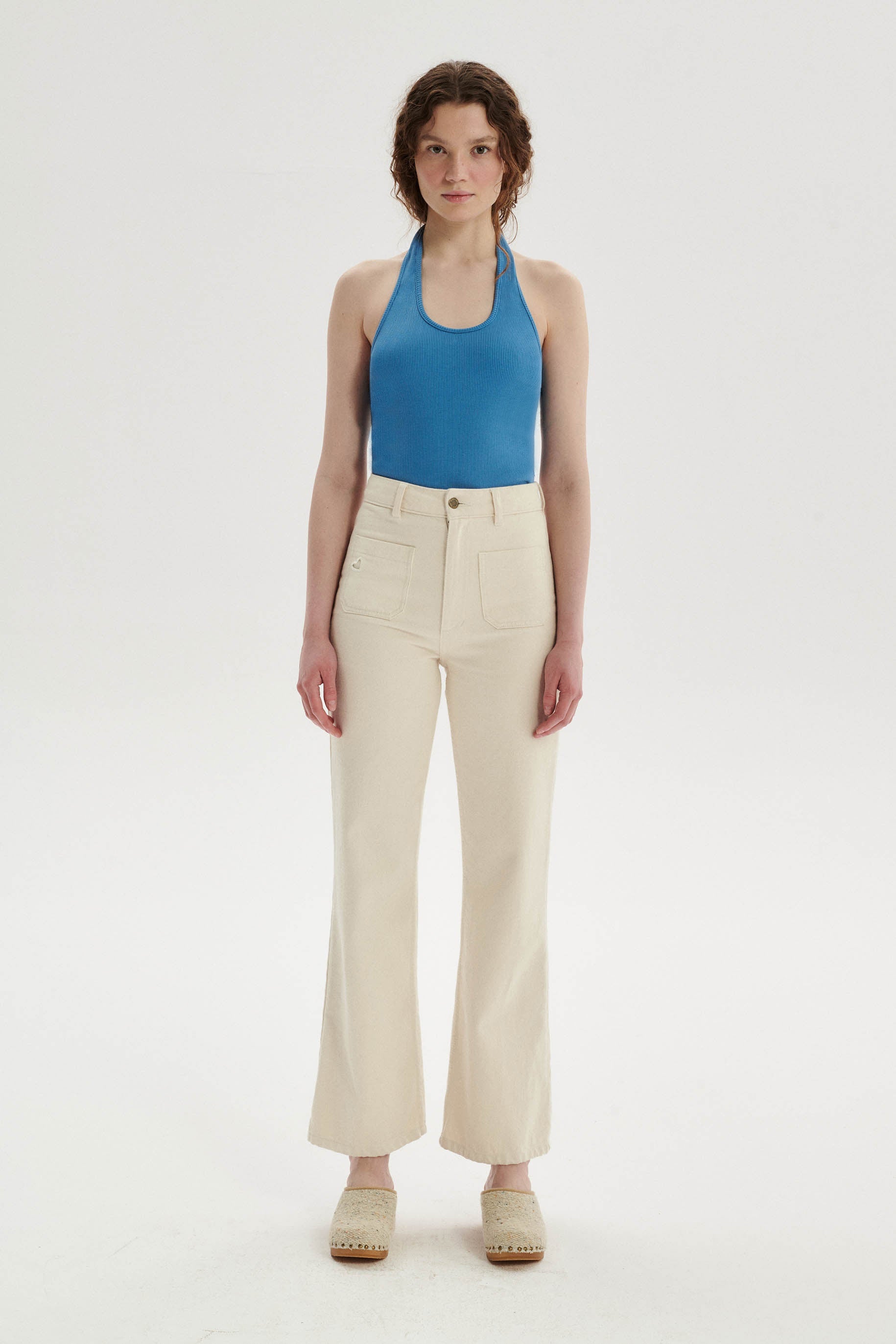 Florian High-Rise Flared Jeans With Front Pockets