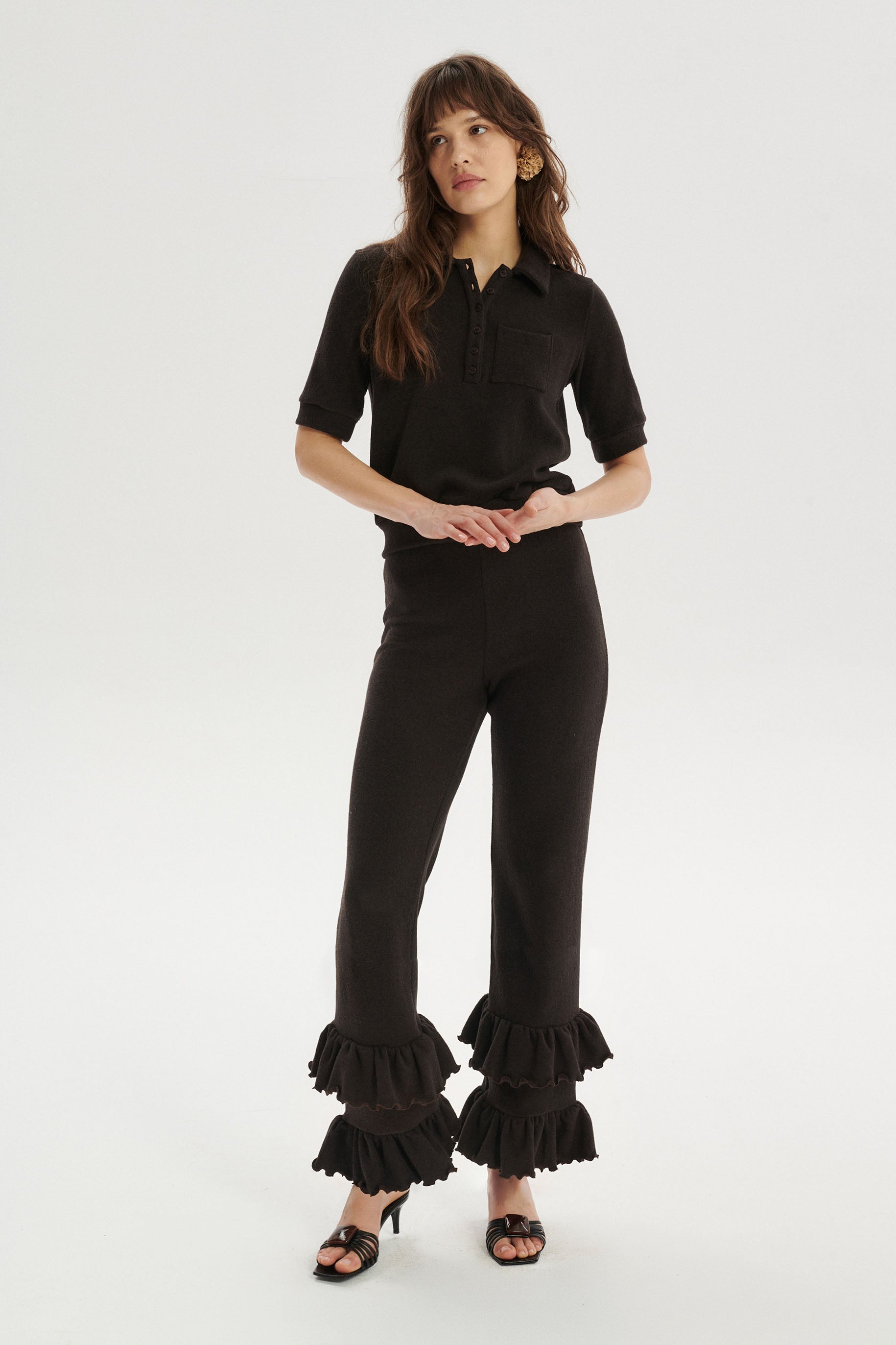 Malone Brushed Cotton Trousers - brown