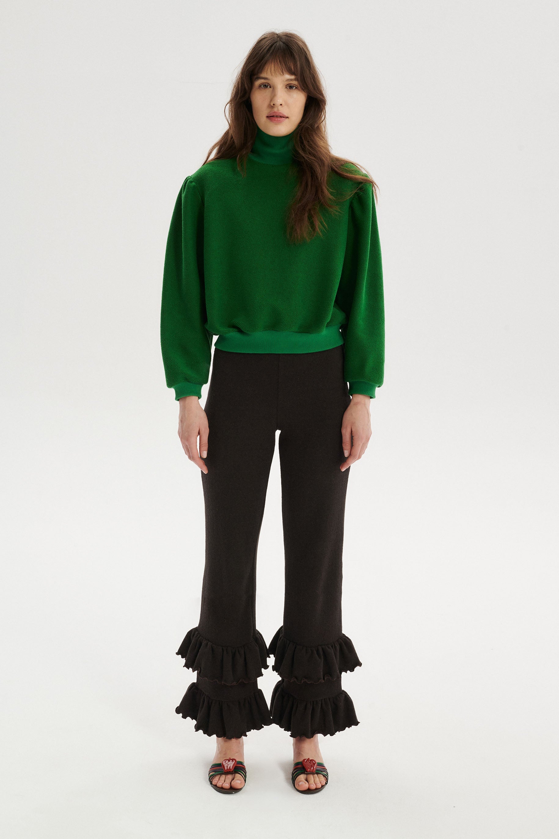 Timeo Organic Cotton Sweatshirt with Turtleneck