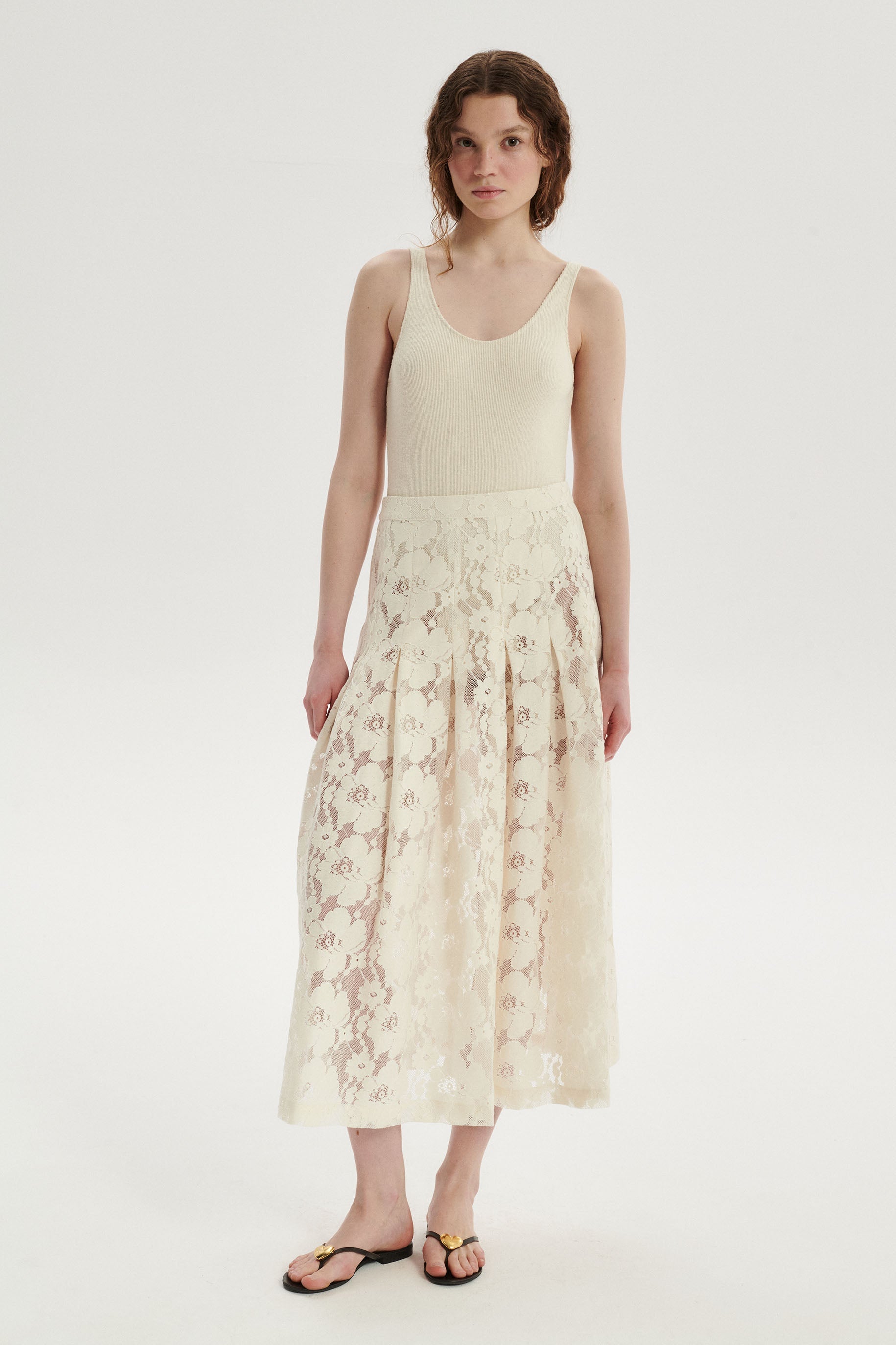Arthur Lace Maxi Skirt - cream