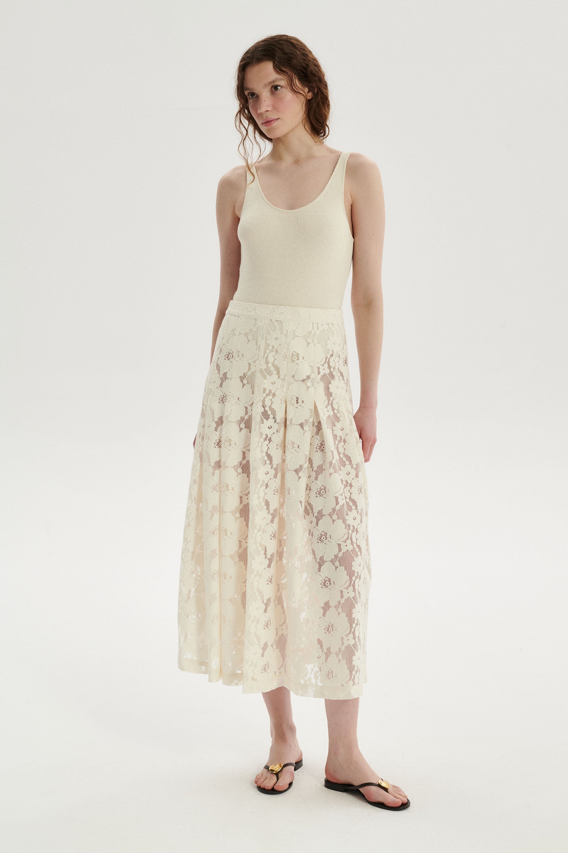 Arthur Lace Maxi Skirt - cream