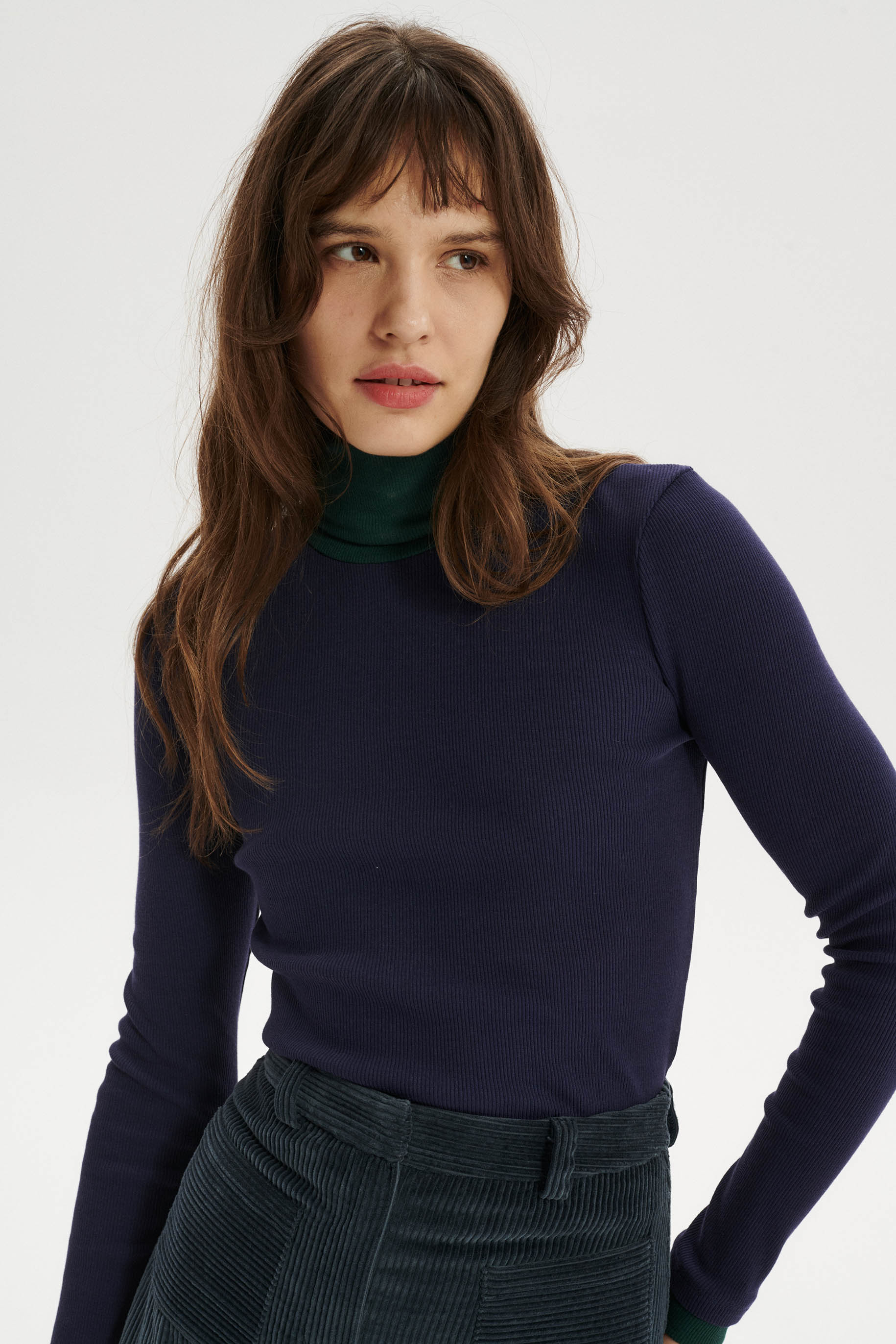 Nathan Ribbed Organic Cotton Turtleneck