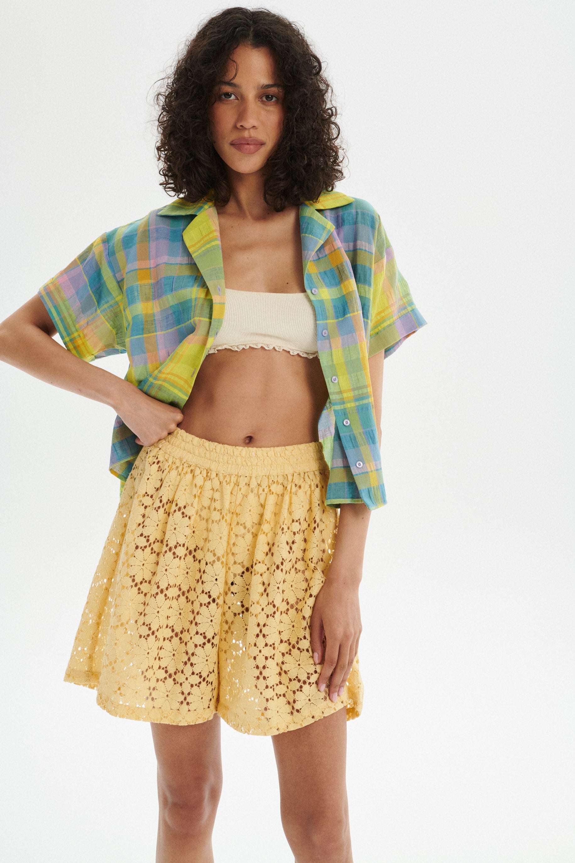 Andrea Jacquard Lace Shorts