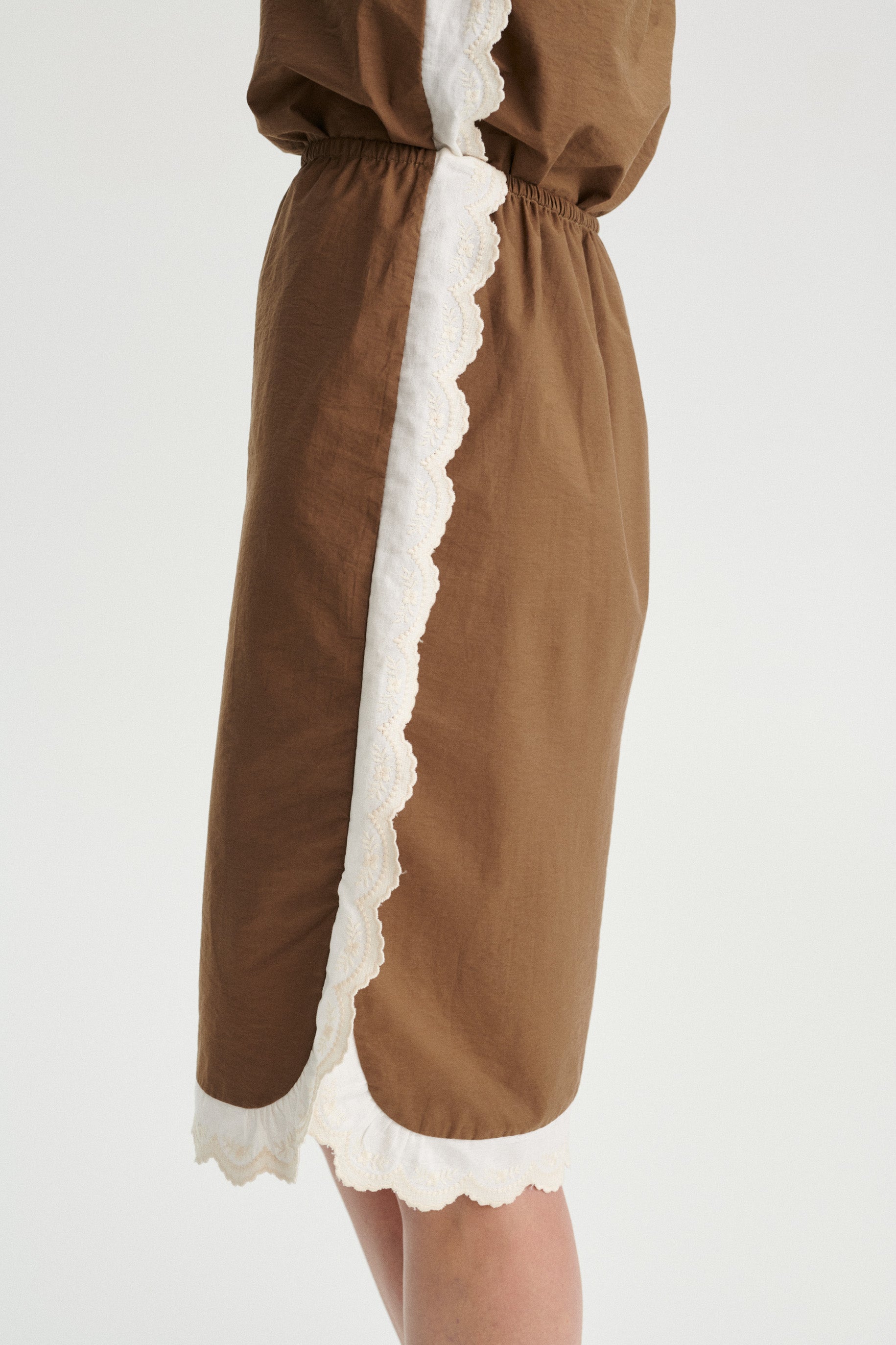 Albert Organic Cotton Skirt with Ruffle Hem
