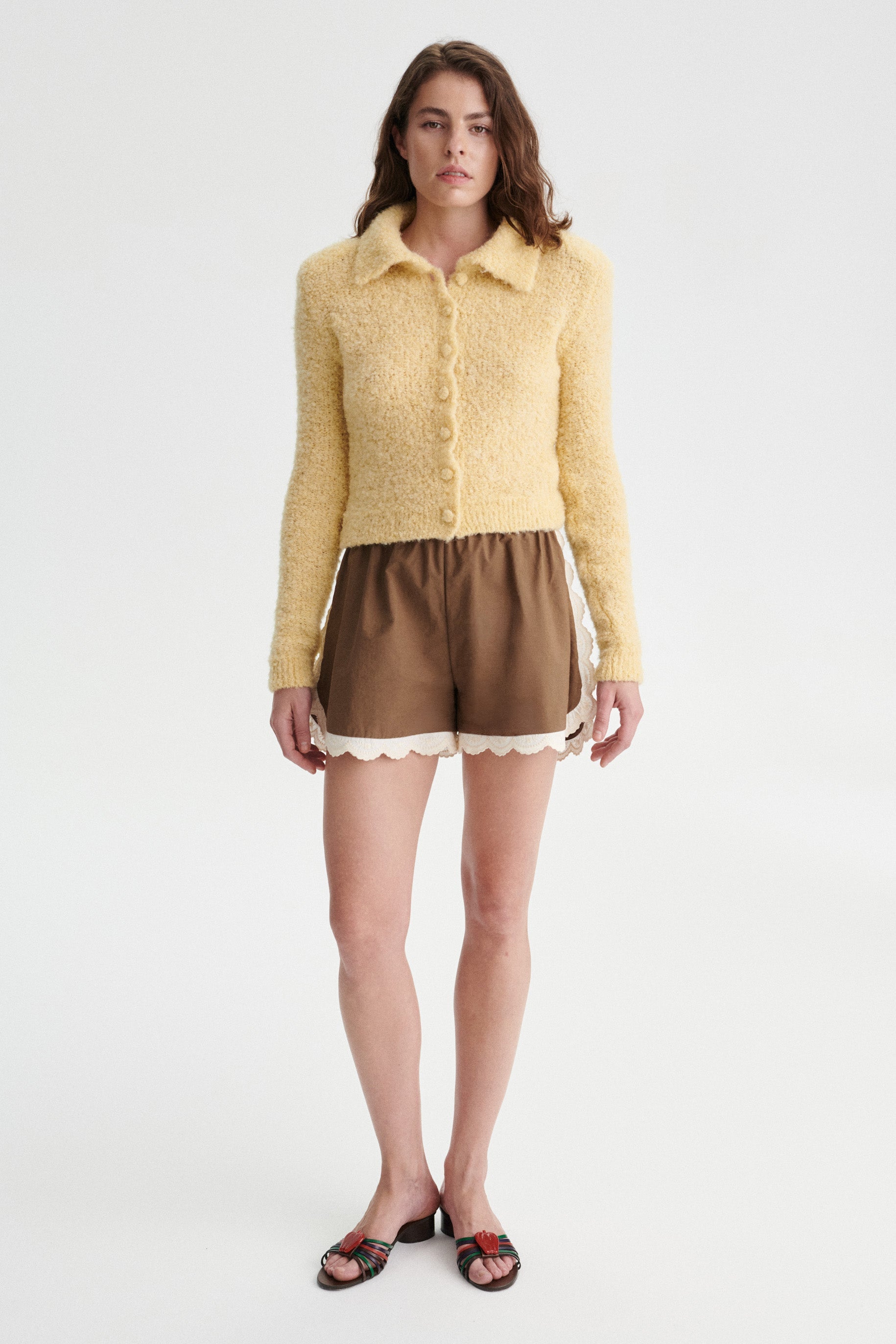 Christel Alpaca Wool Cardigan with Collar