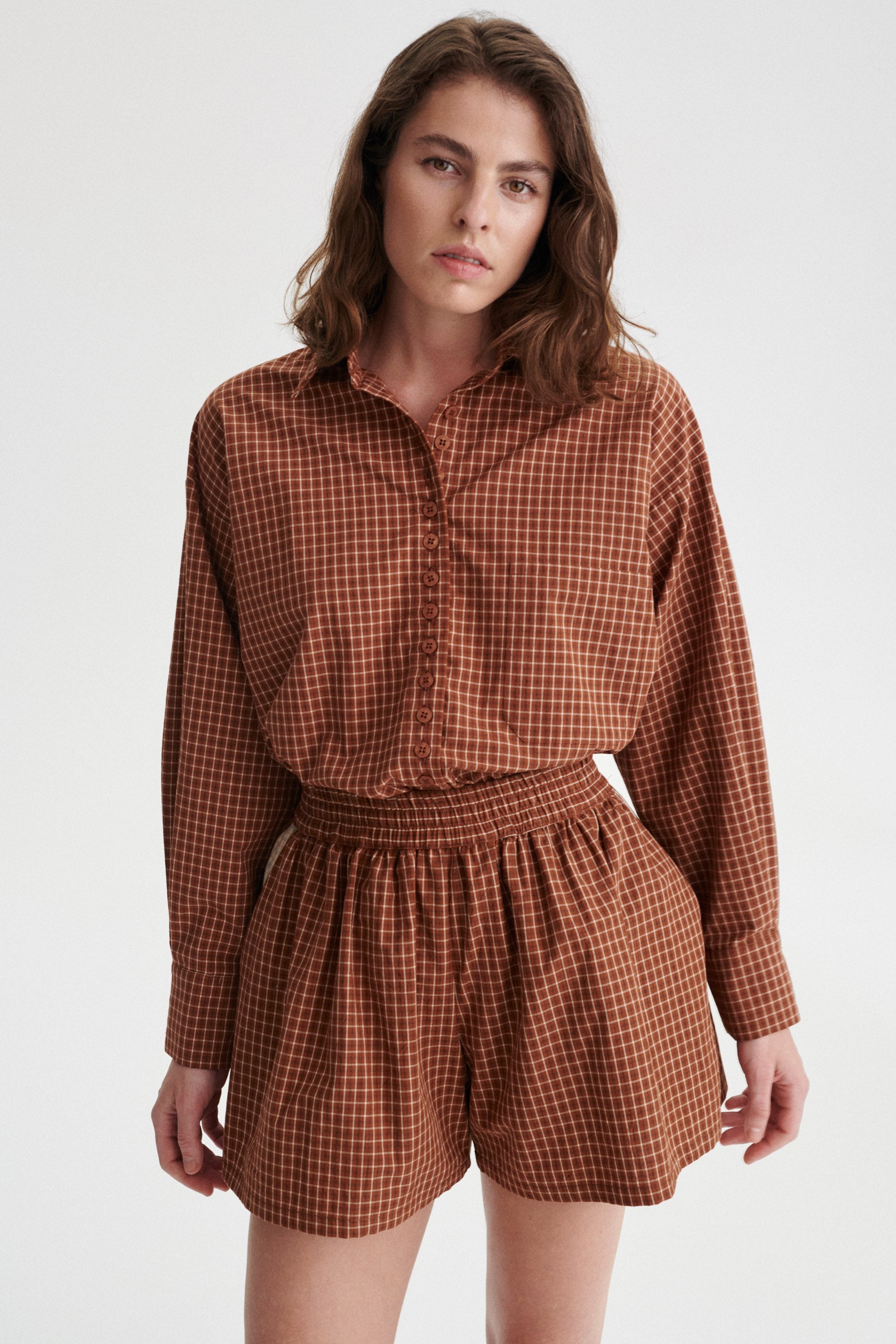 Dorian Organic Cotton Check Shirt with Elbow Patches