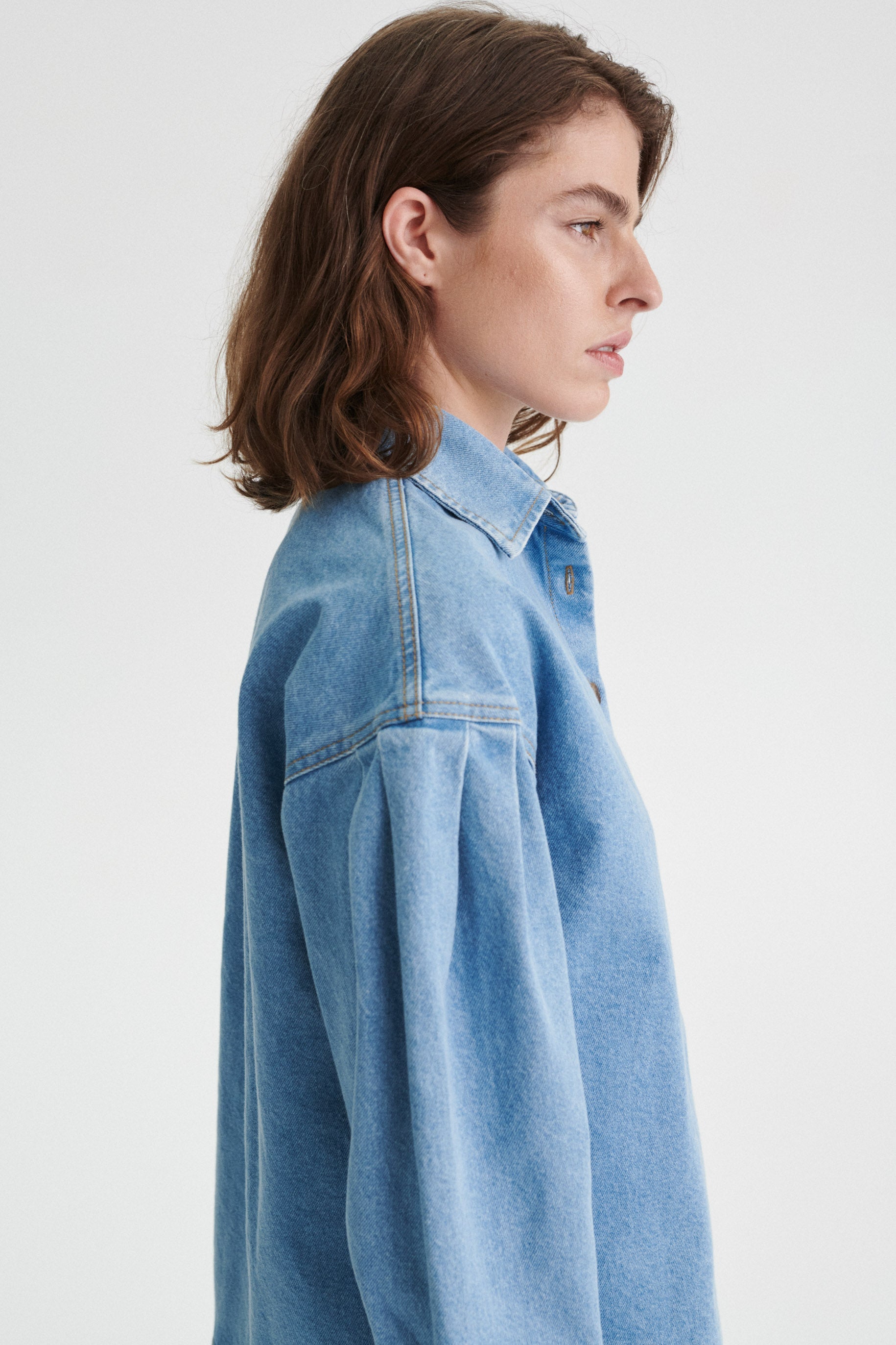 Carlos Oversized Denim Shirt - blue