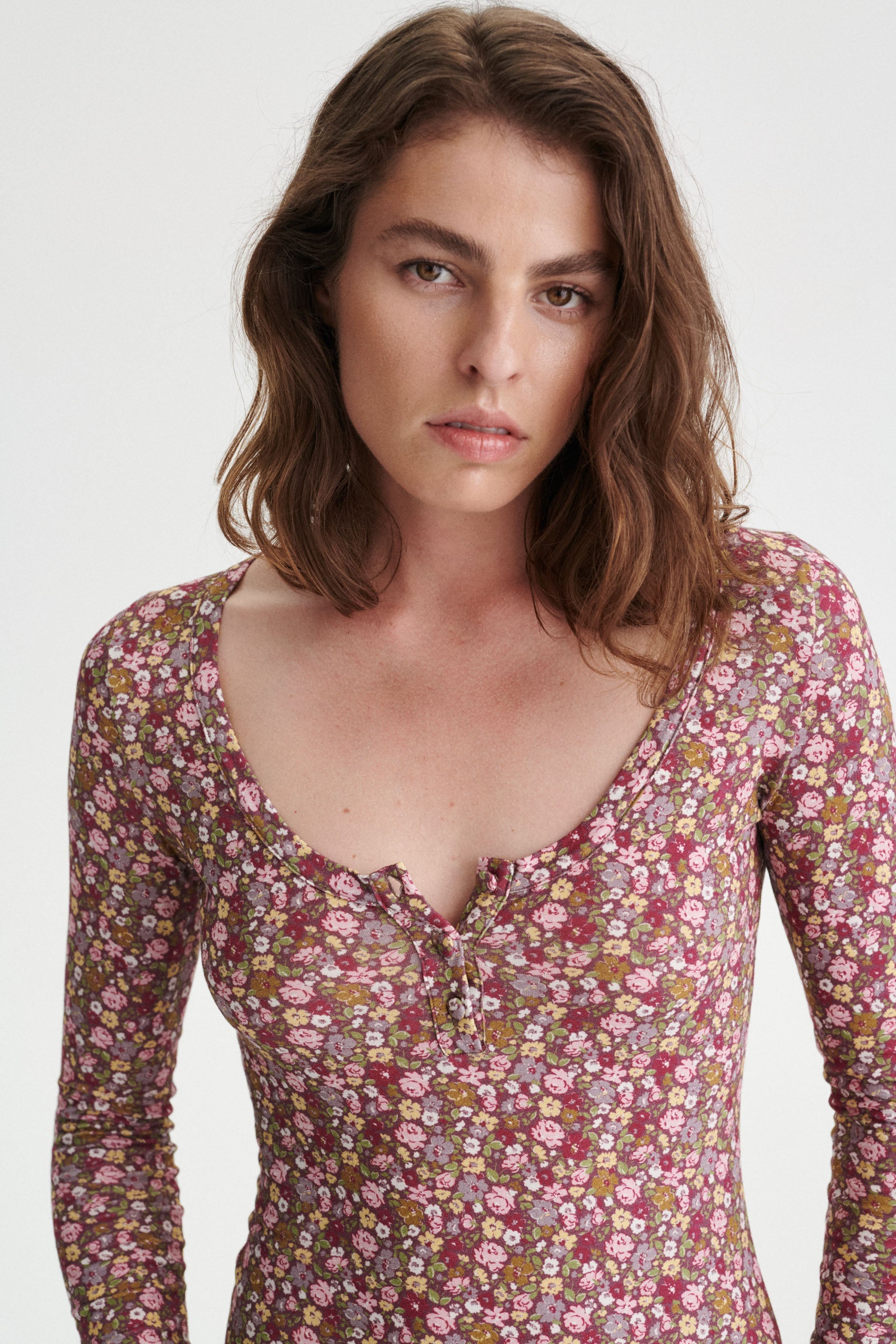 Gilles Floral Cotton Bodysuit with Bottom Snaps