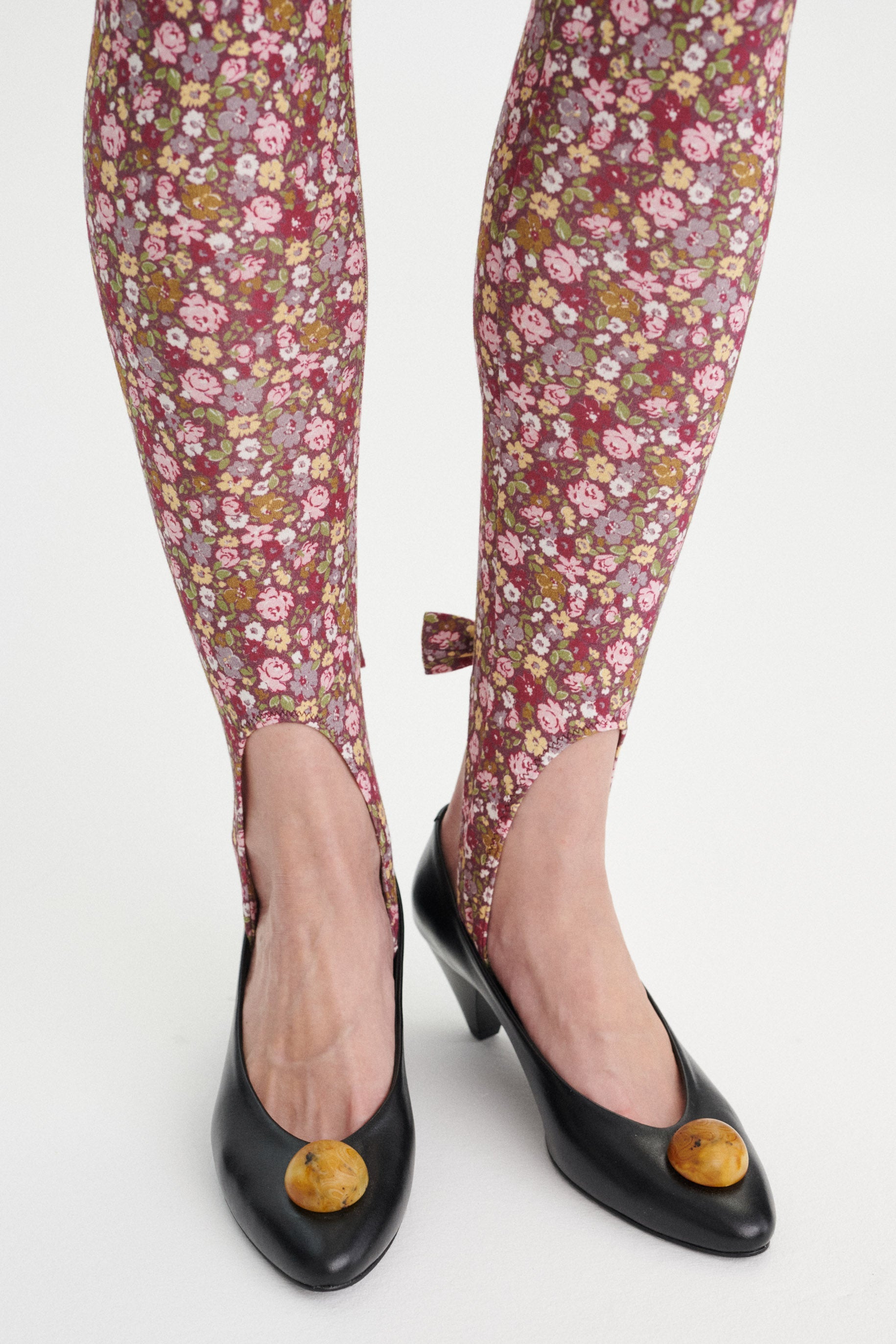 Paul Leather Low-Heel Pumps
