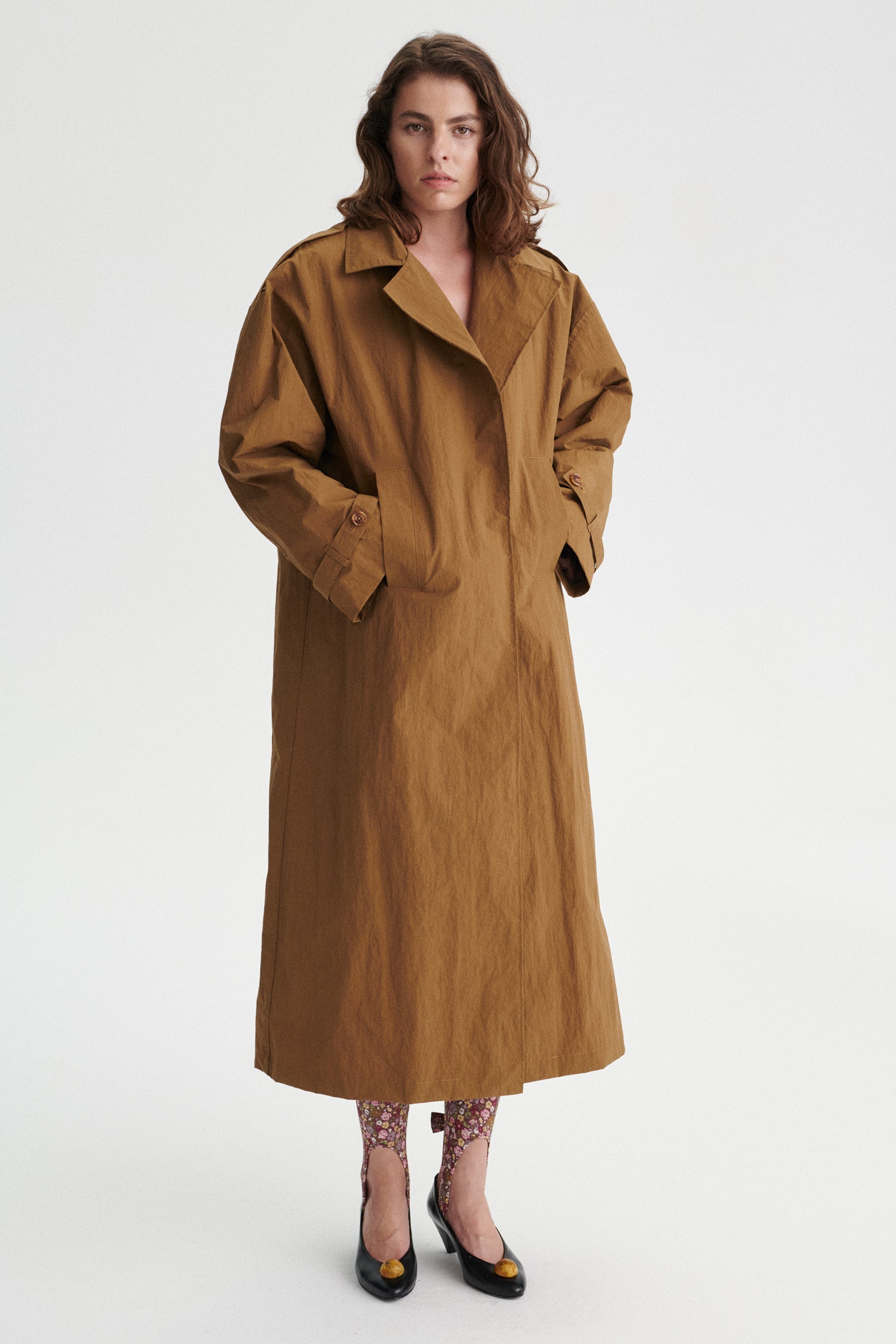Boniface Oversize Water-Repellent Coat with Heart Appliqué