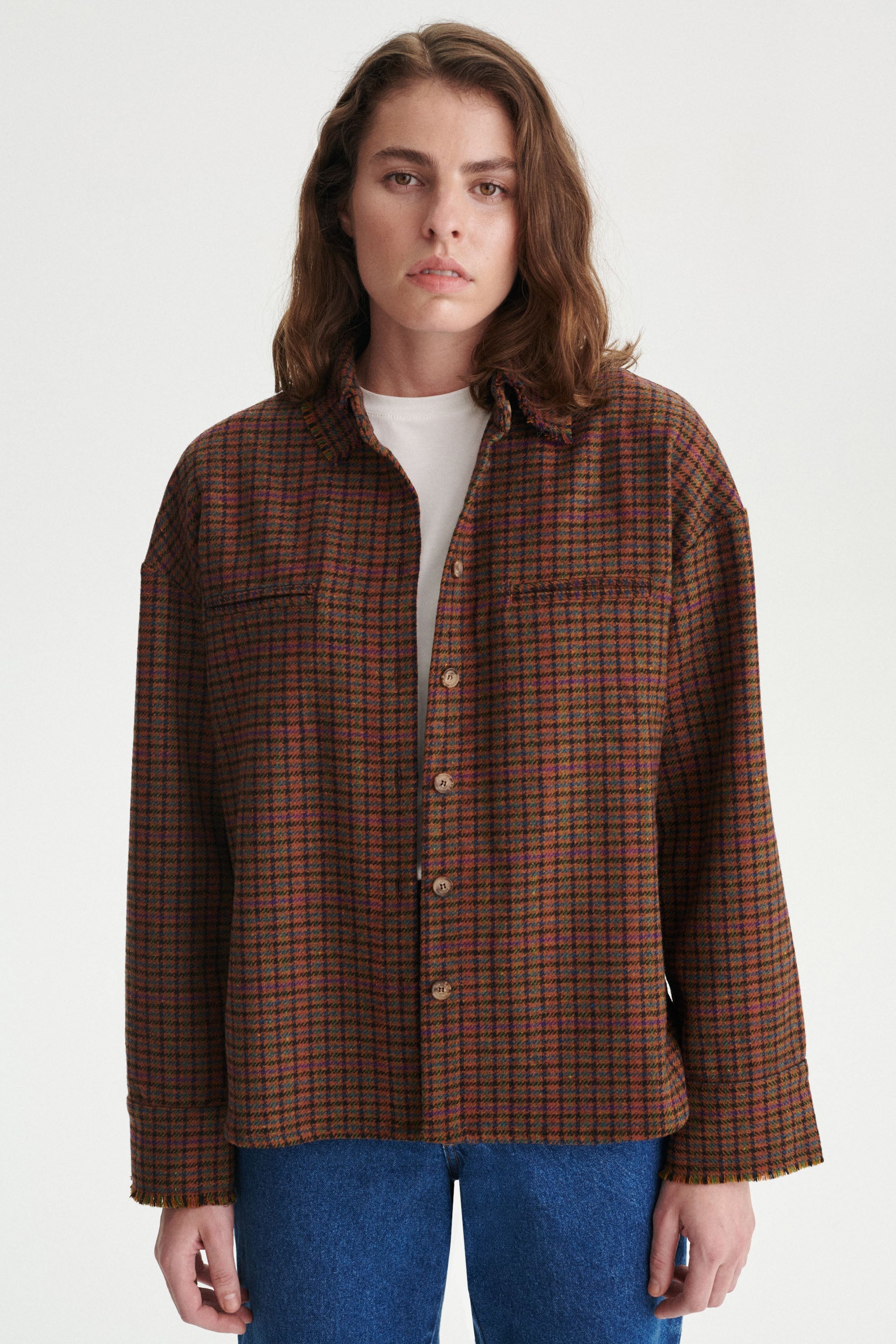 Cyril Merino Wool Check Overshirt