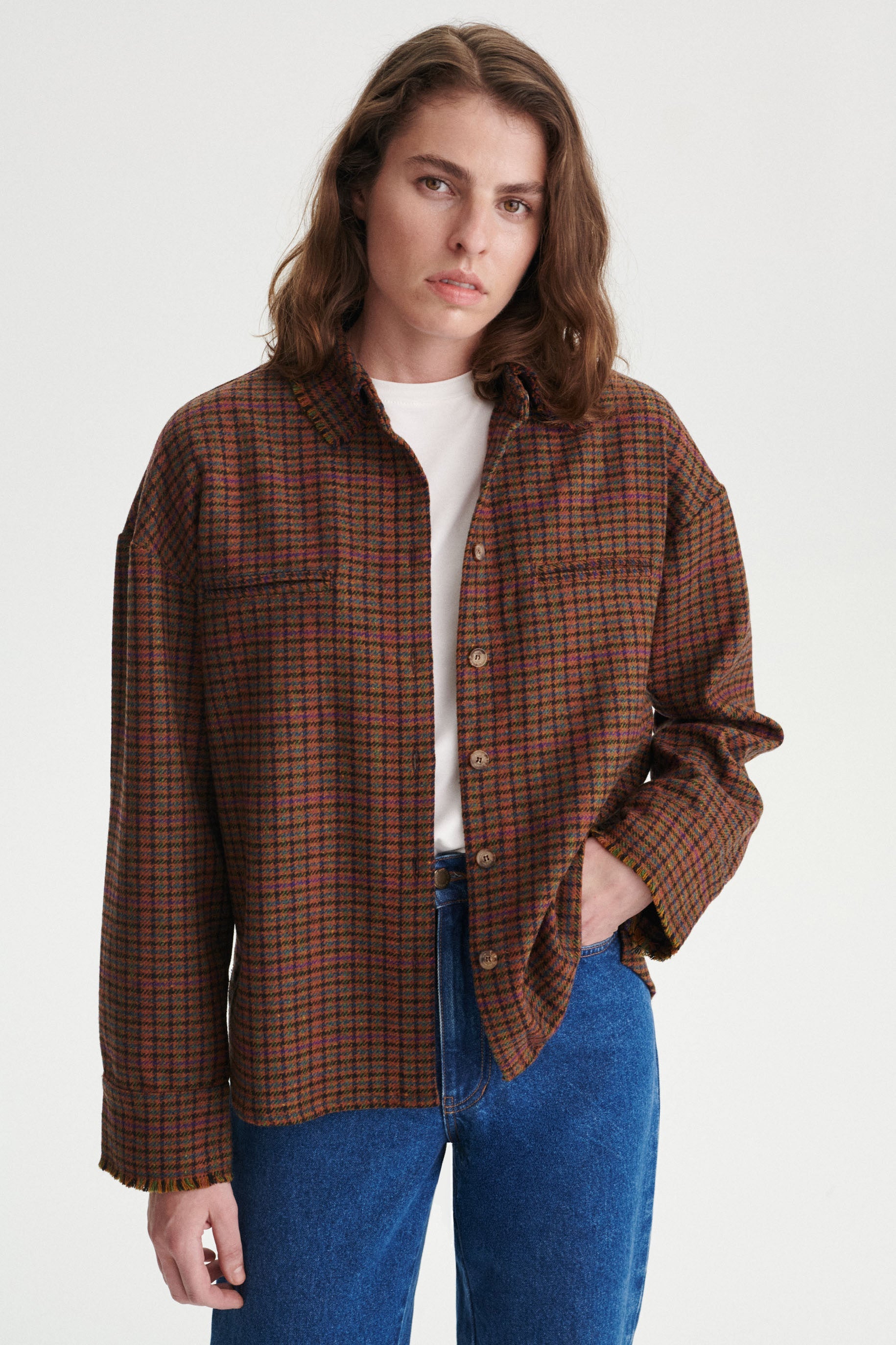 Cyril Merino Wool Check Overshirt