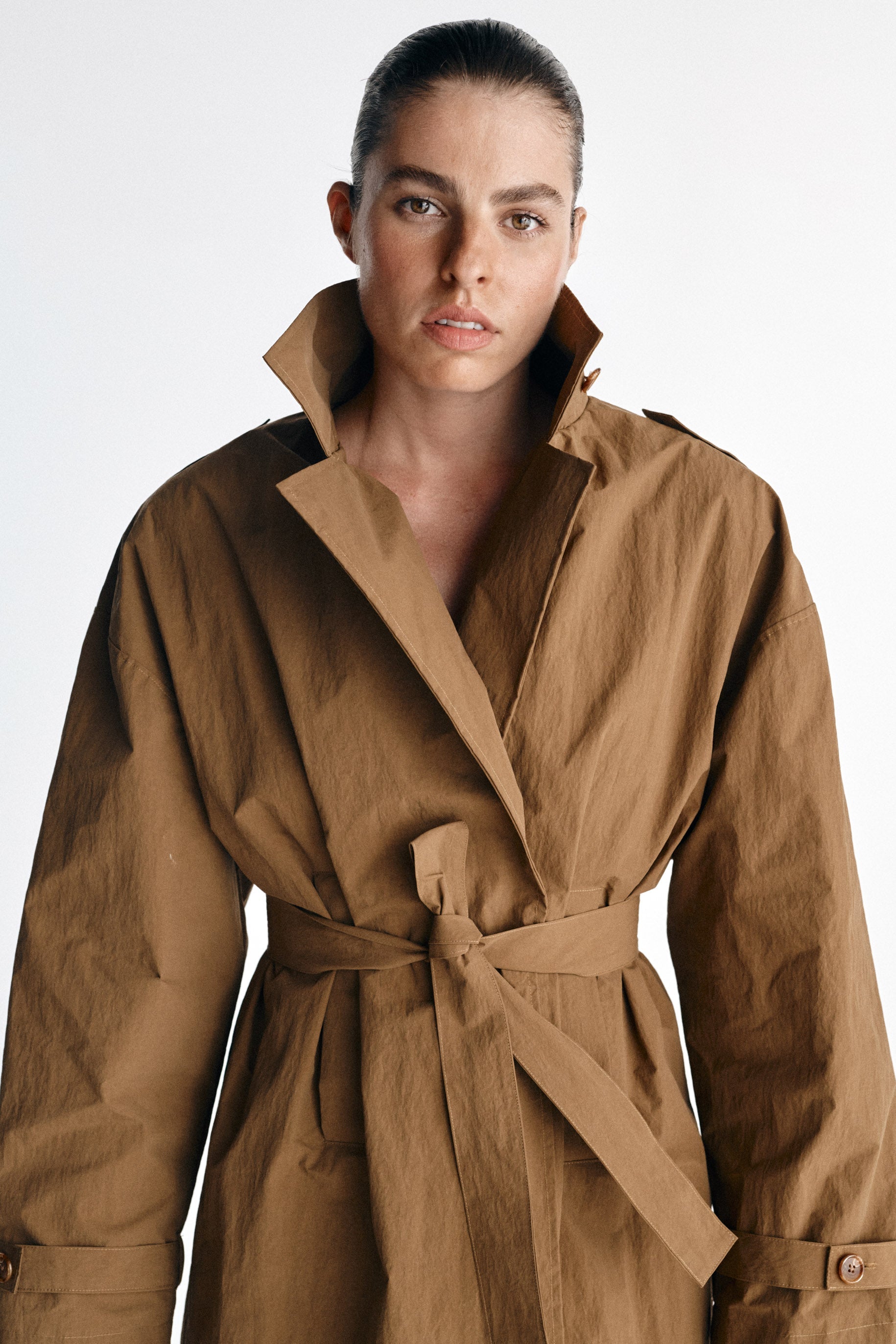 Boniface Oversize Water-Repellent Coat with Heart Appliqué