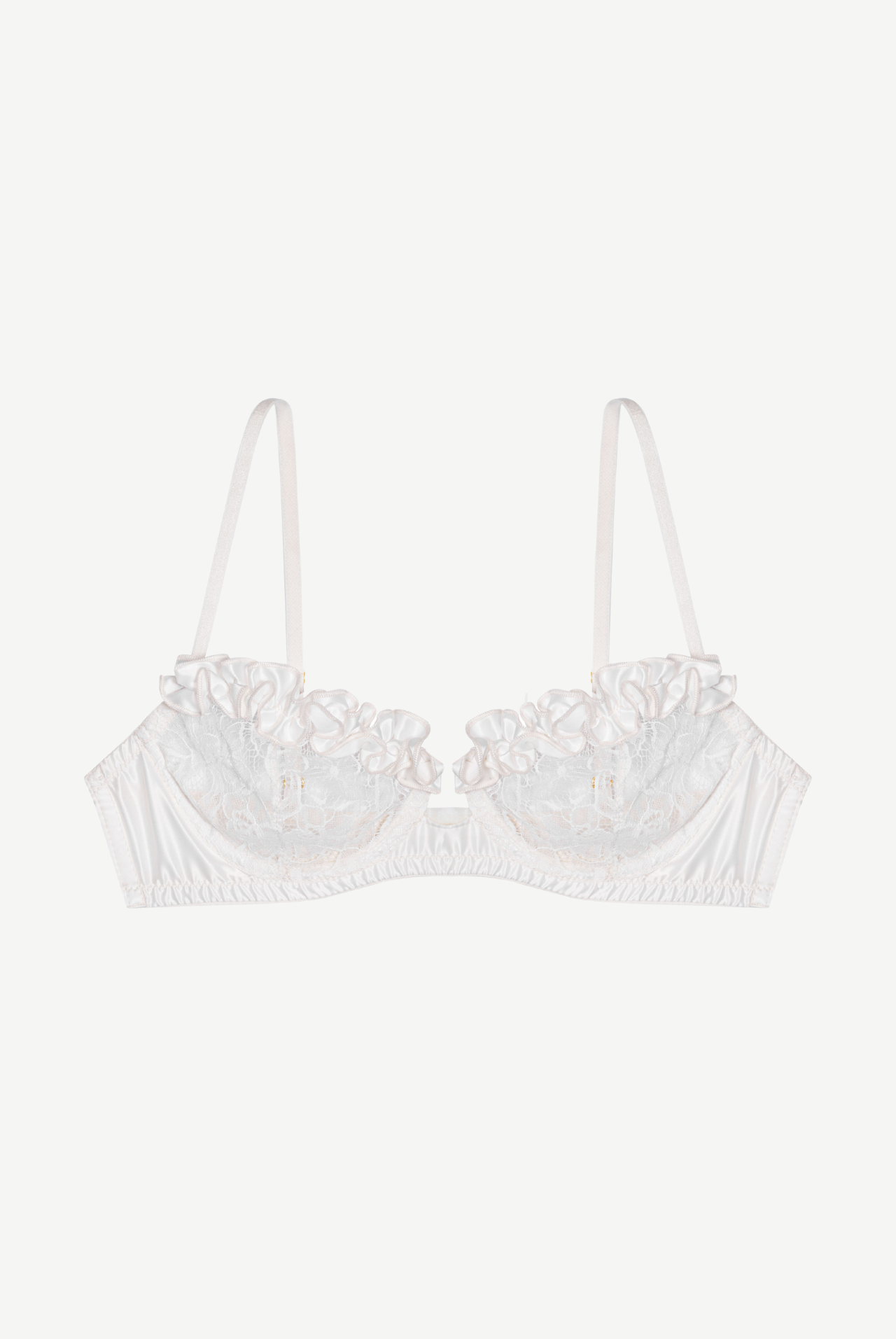 VOILE underwire bra with frills and satin