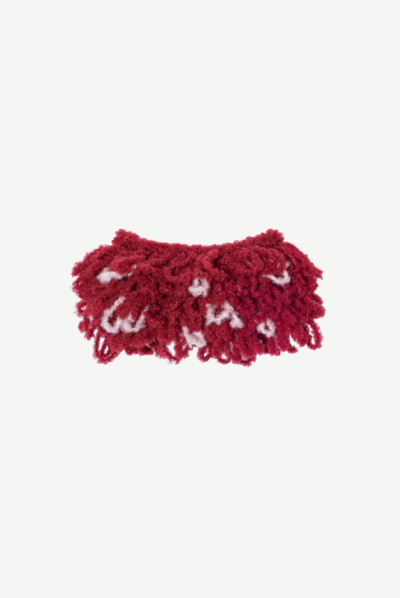 Wool Yarn Collar - red