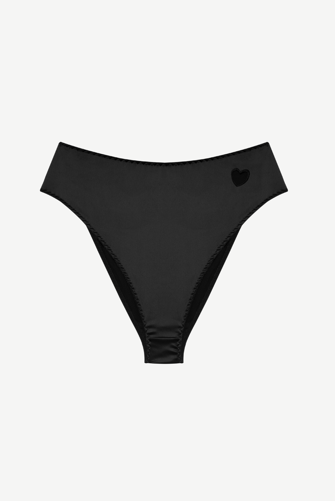 MADONNA high waist satin briefs - black