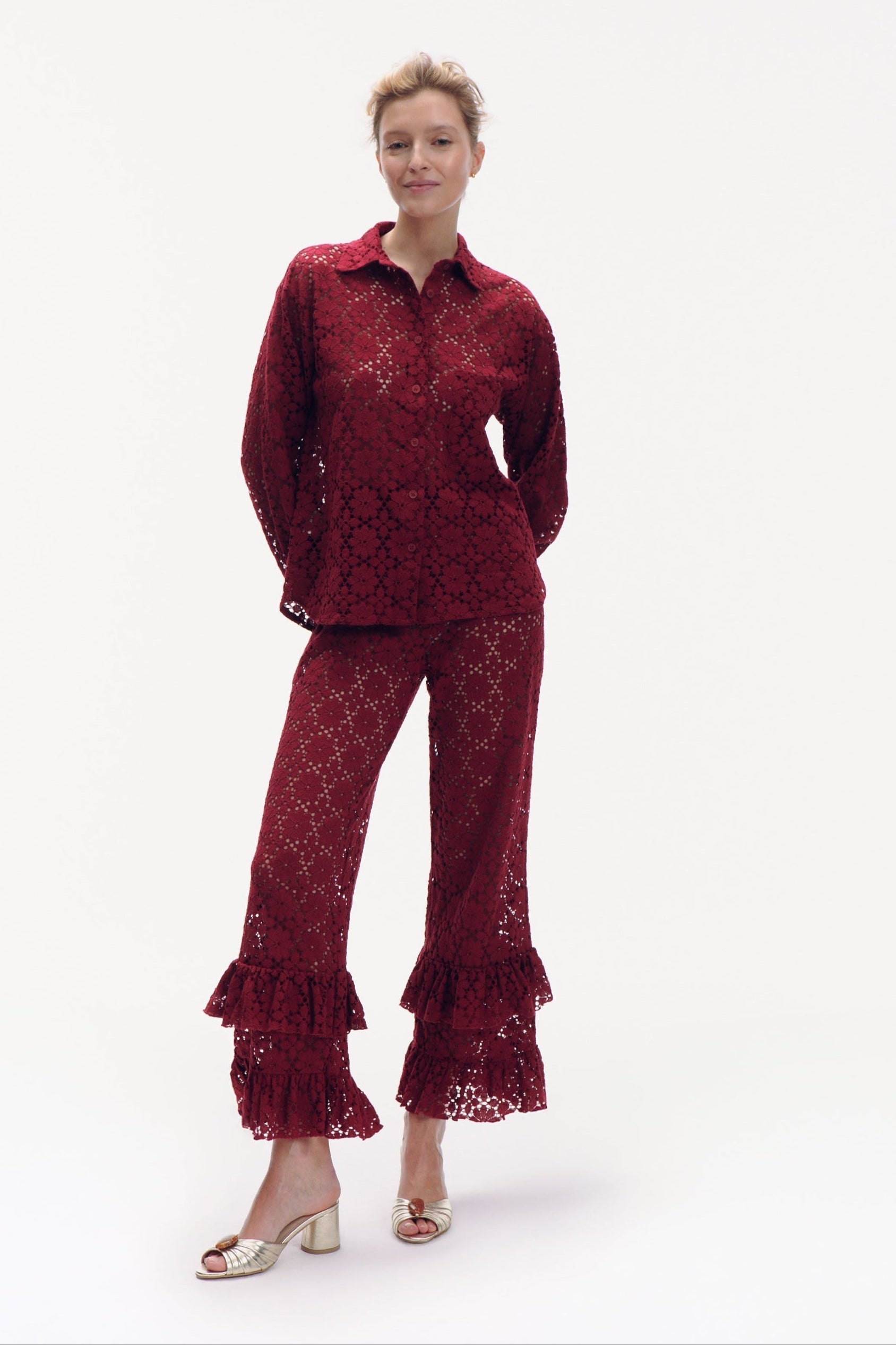 Alma Shirt - burgundy